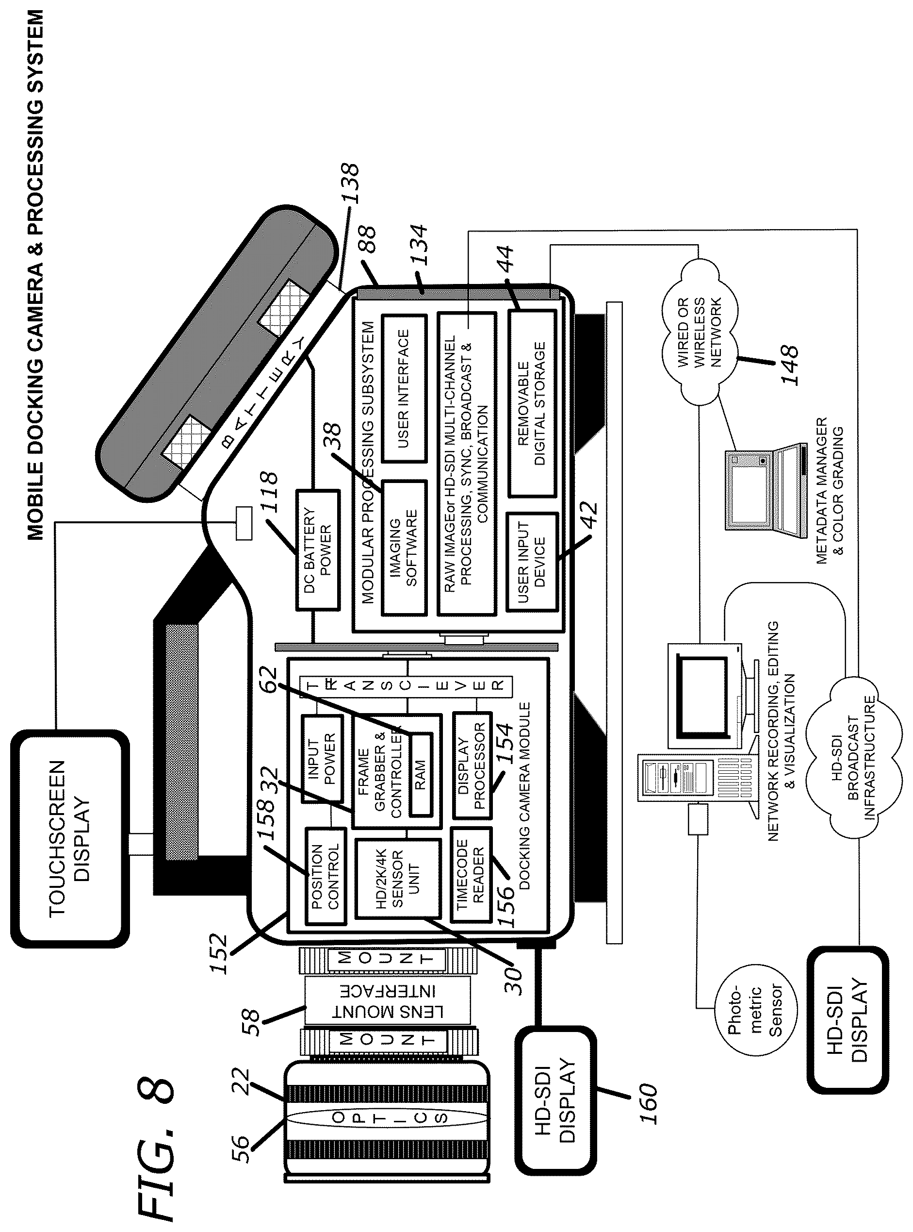 Patent US12108018 Figure 8 – Digital camera system for recording, editing and visualizing images