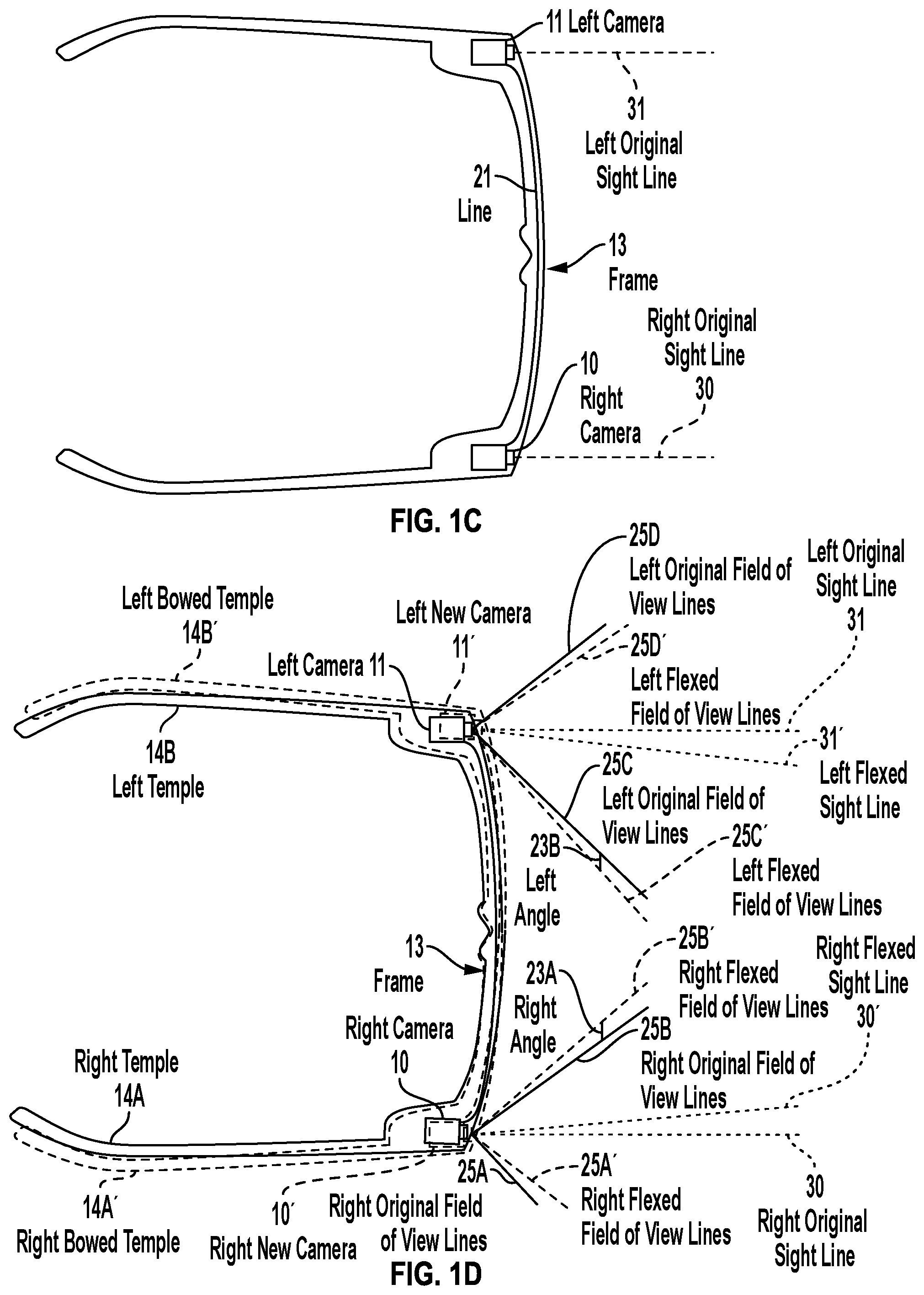 Patent US12108019 Figure 2 – Flexible eyewear device with dual cameras for generating stereoscopic images