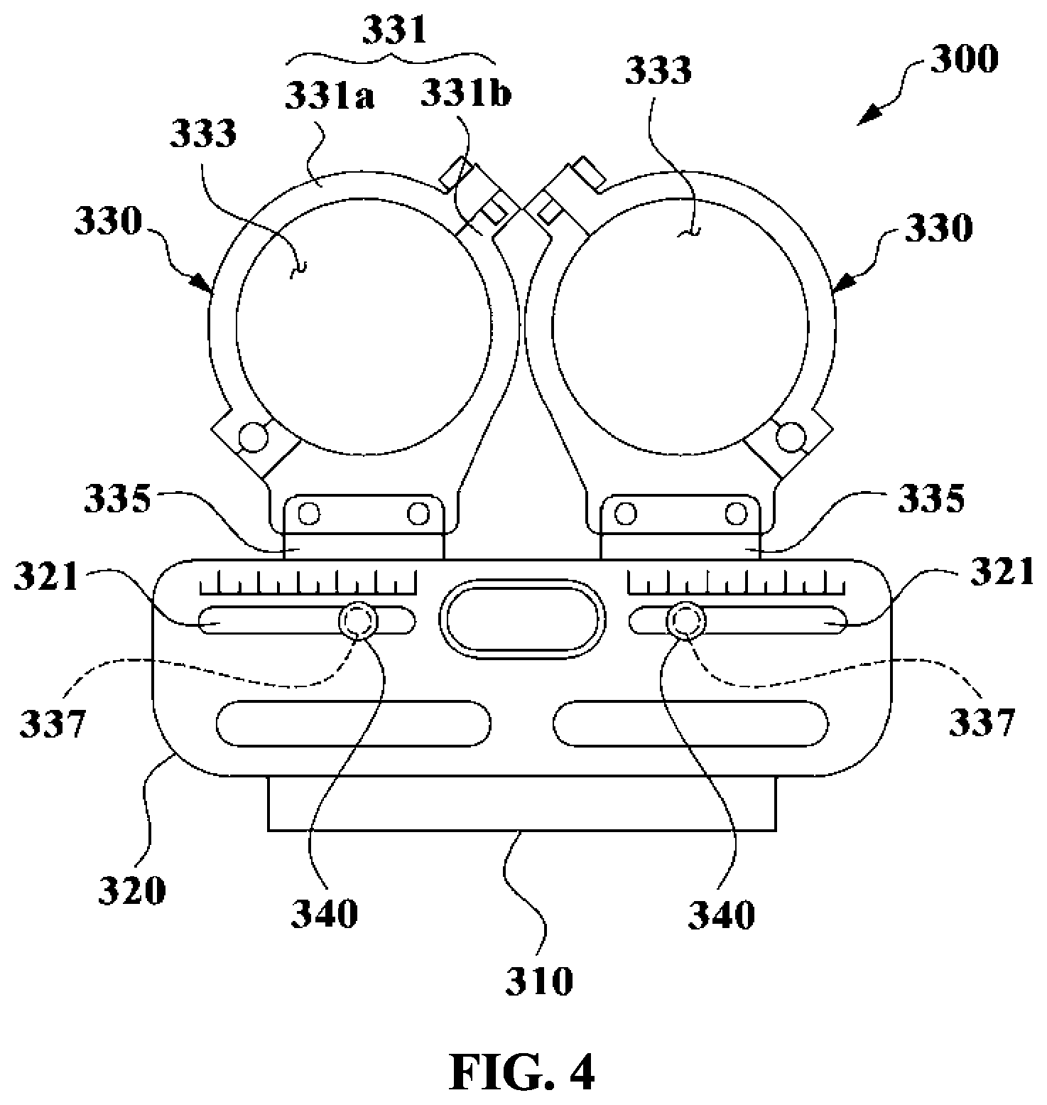 Patent US12108021 Figure 4 – Camera rig apparatus for capturing stereoscopic image