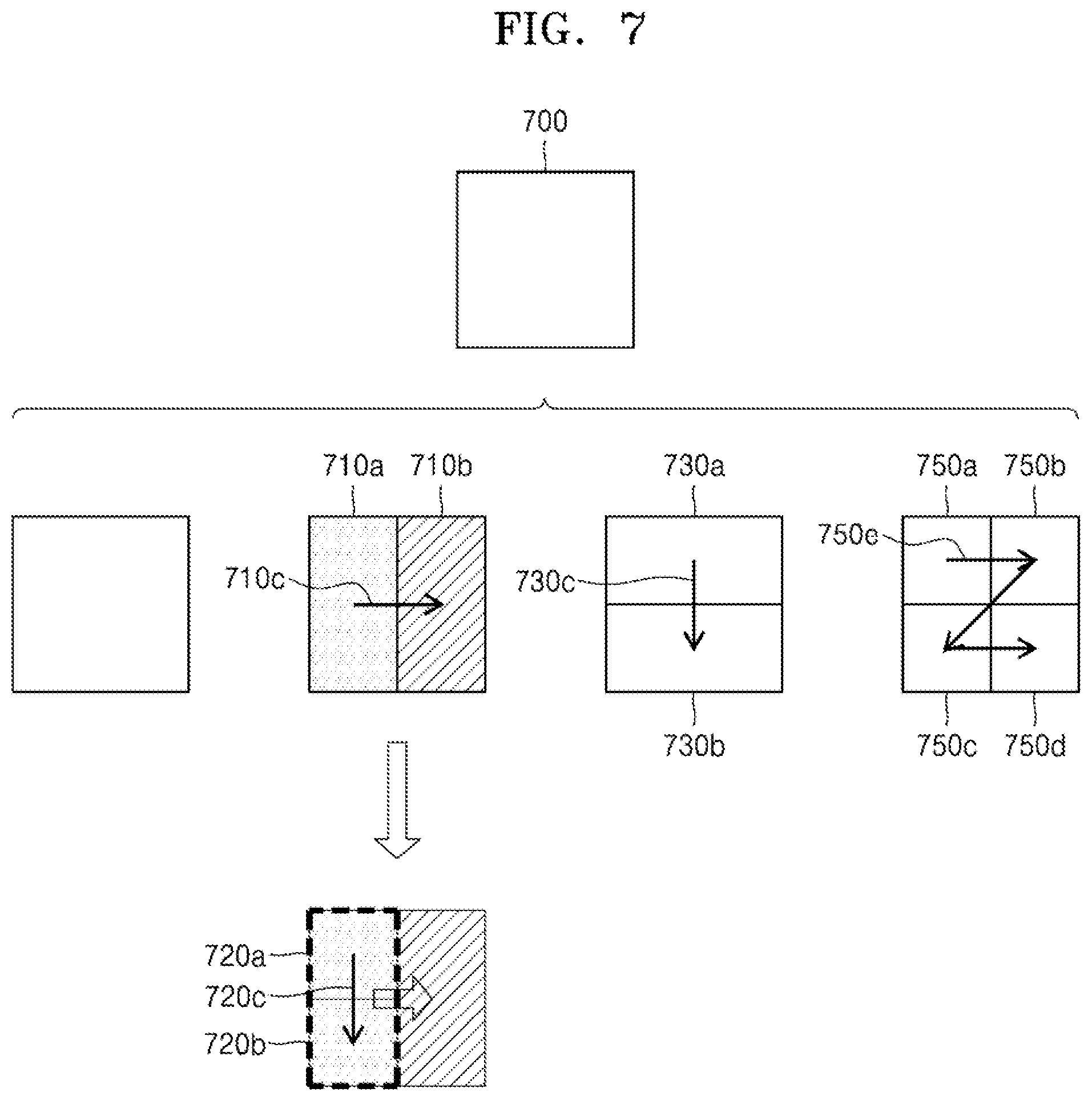 Patent US12108034 Figure 7 – Image encoding and decoding method using bidirectional prediction, and image encoding and decoding apparatus