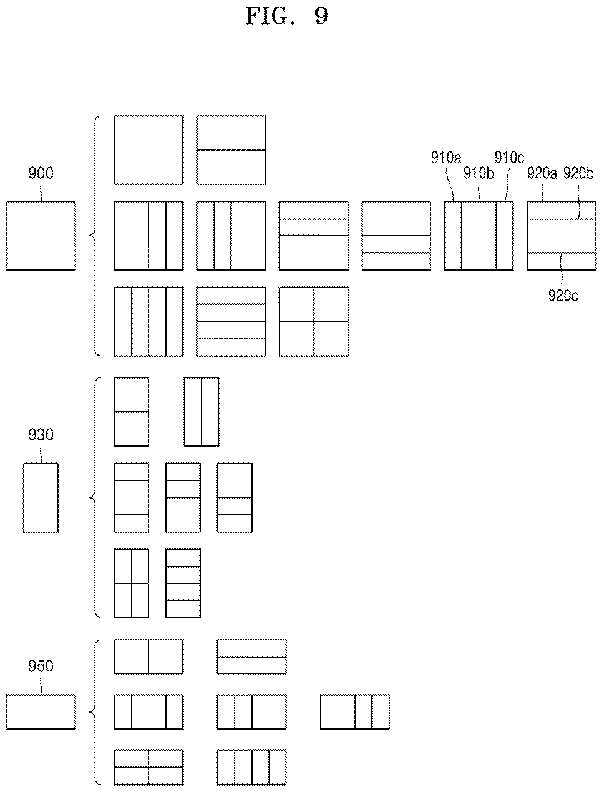 Patent US12108034 Figure 9 – Image encoding and decoding method using bidirectional prediction, and image encoding and decoding apparatus