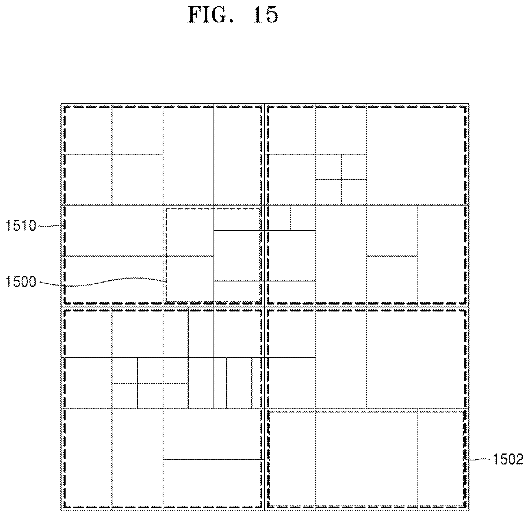 Patent US12108034 Figure 15 – Image encoding and decoding method using bidirectional prediction, and image encoding and decoding apparatus