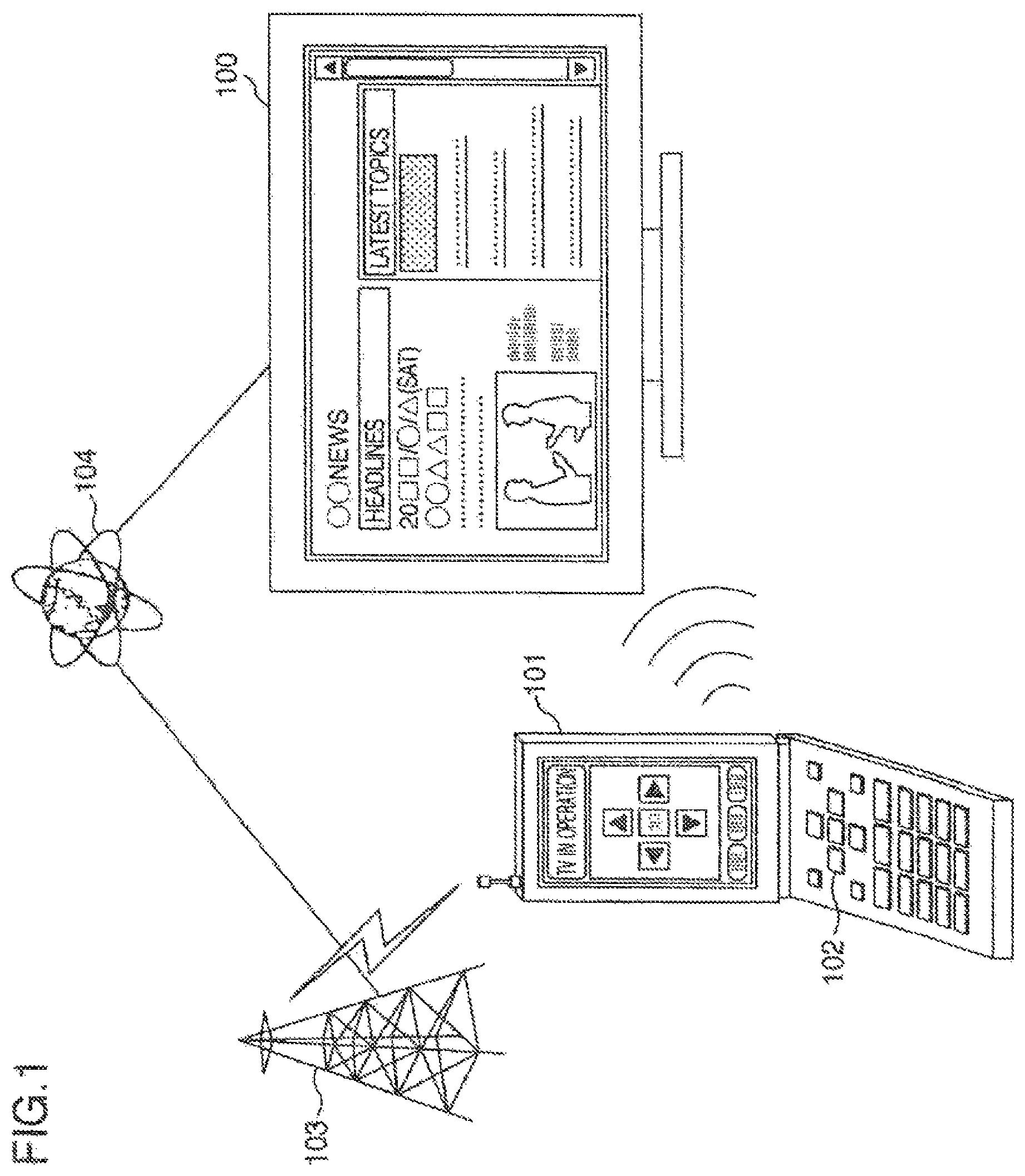 Patent US12108103 Figure 1 – Portable terminal, information processing apparatus, content display system and content display method