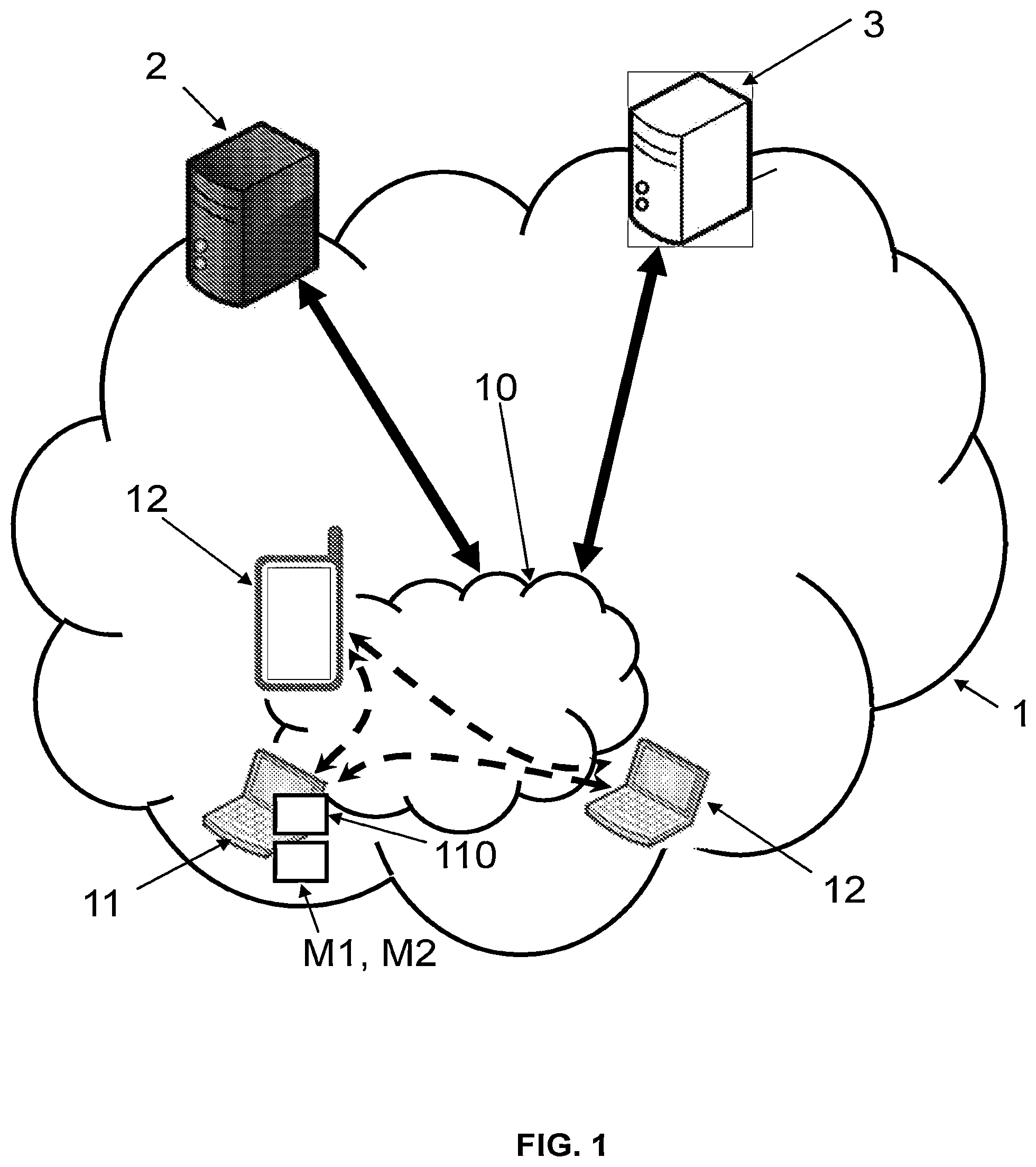 Patent US12108115 — Method for playing on a player of a client device a content streamed in a network — Figure 1