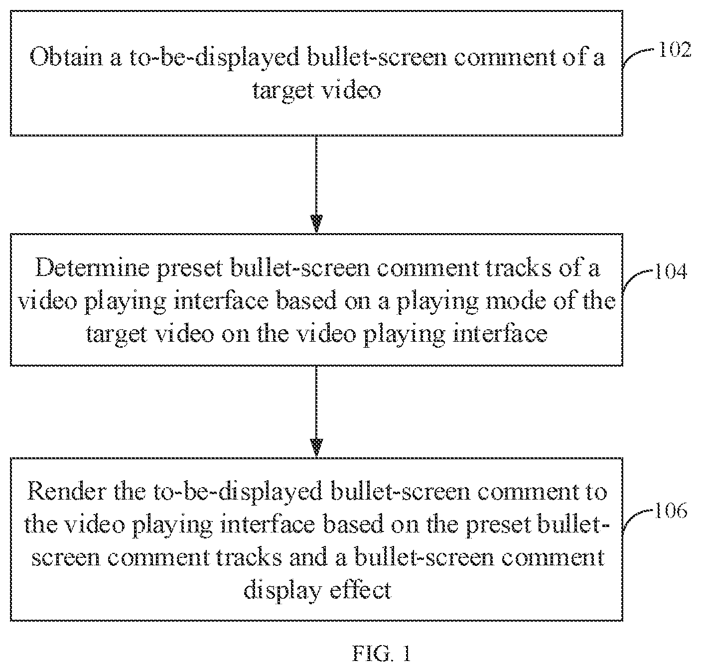 Patent US12108119 Figure 1 – Bullet-screen comment processing