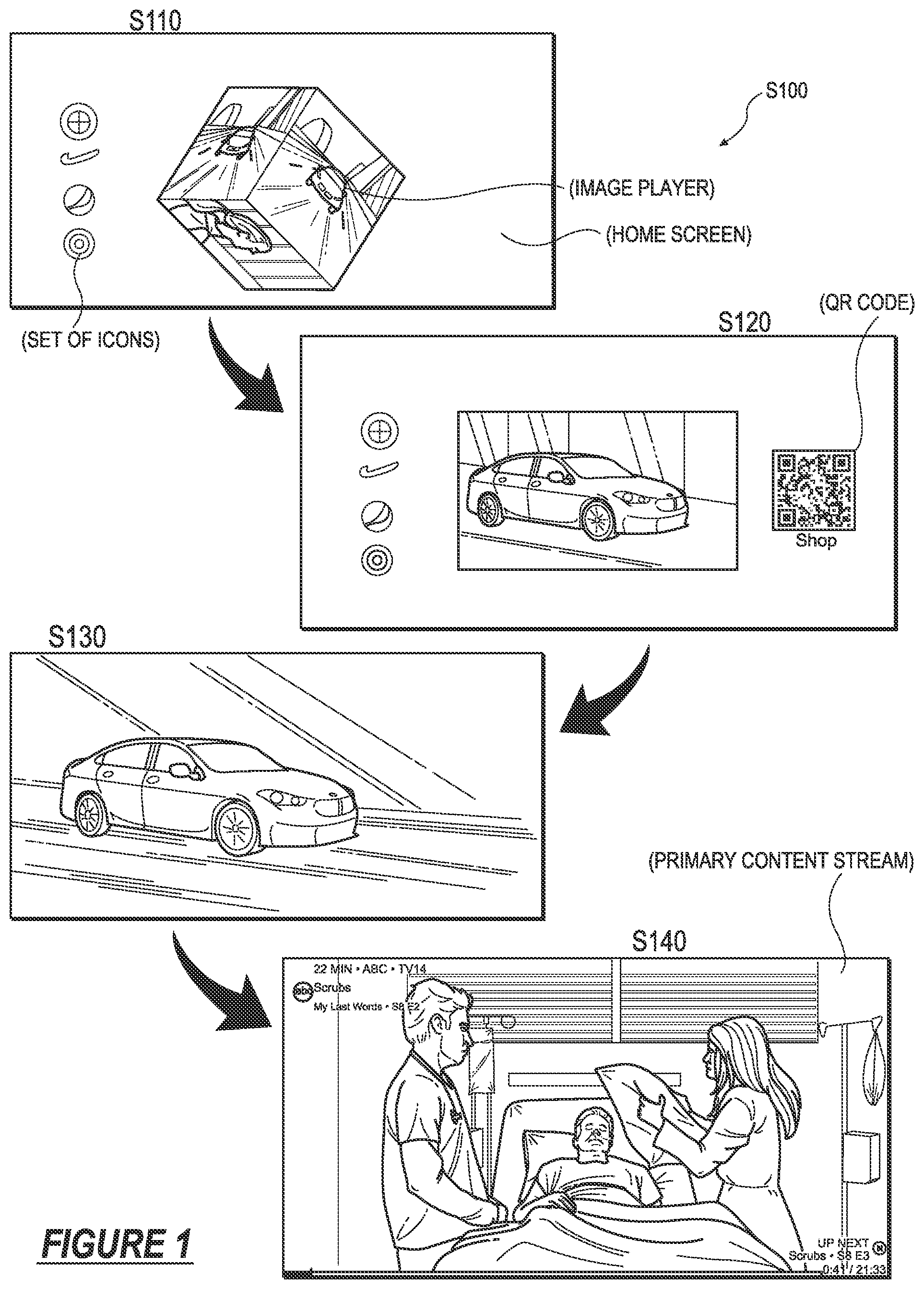 Patent US12108122 — Method for serving interactive digital advertising content within a streaming platform — Figure 1