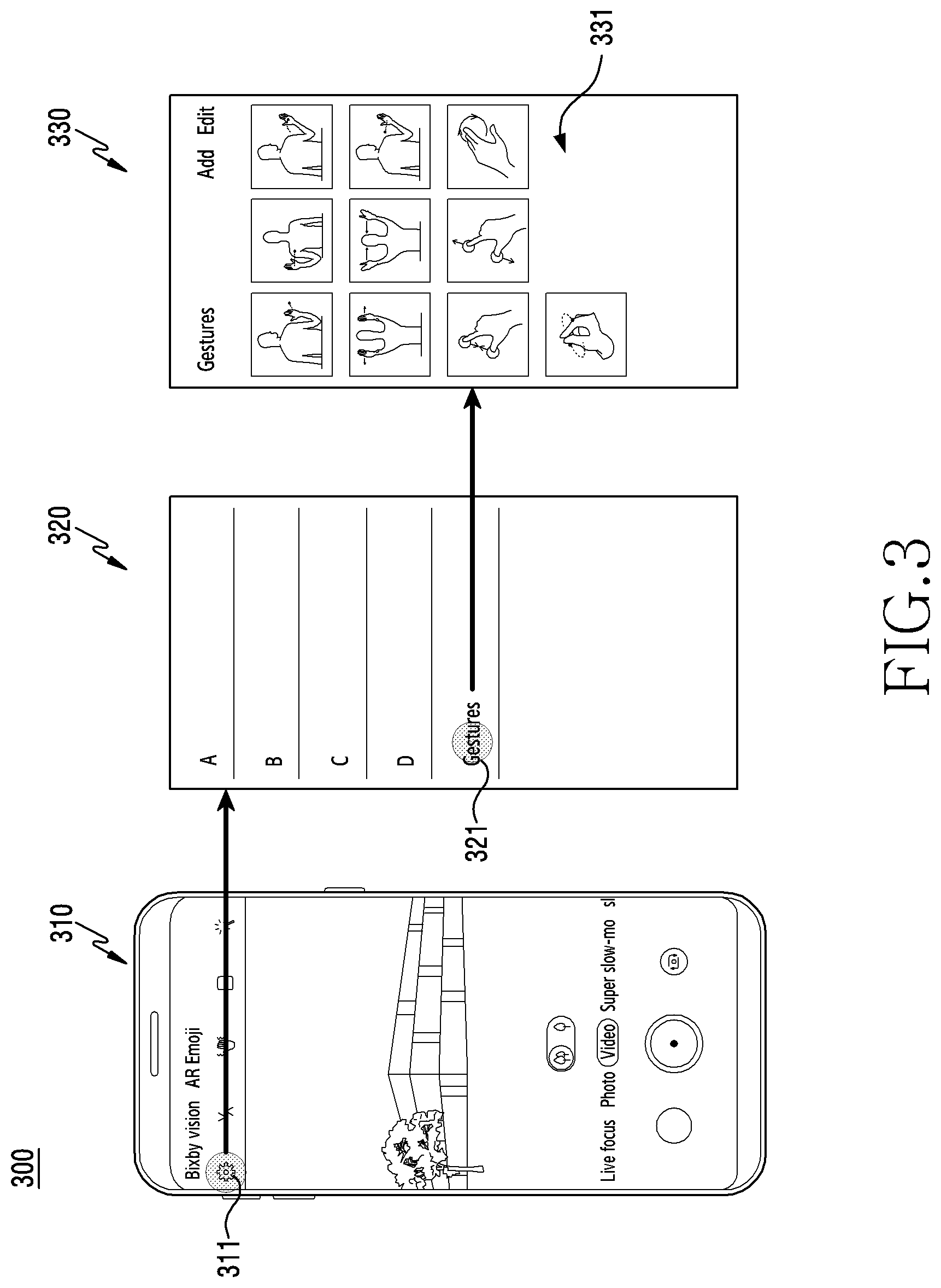 Patent US12108123 Figure 3 – Method for editing image on basis of gesture recognition, and electronic device supporting same