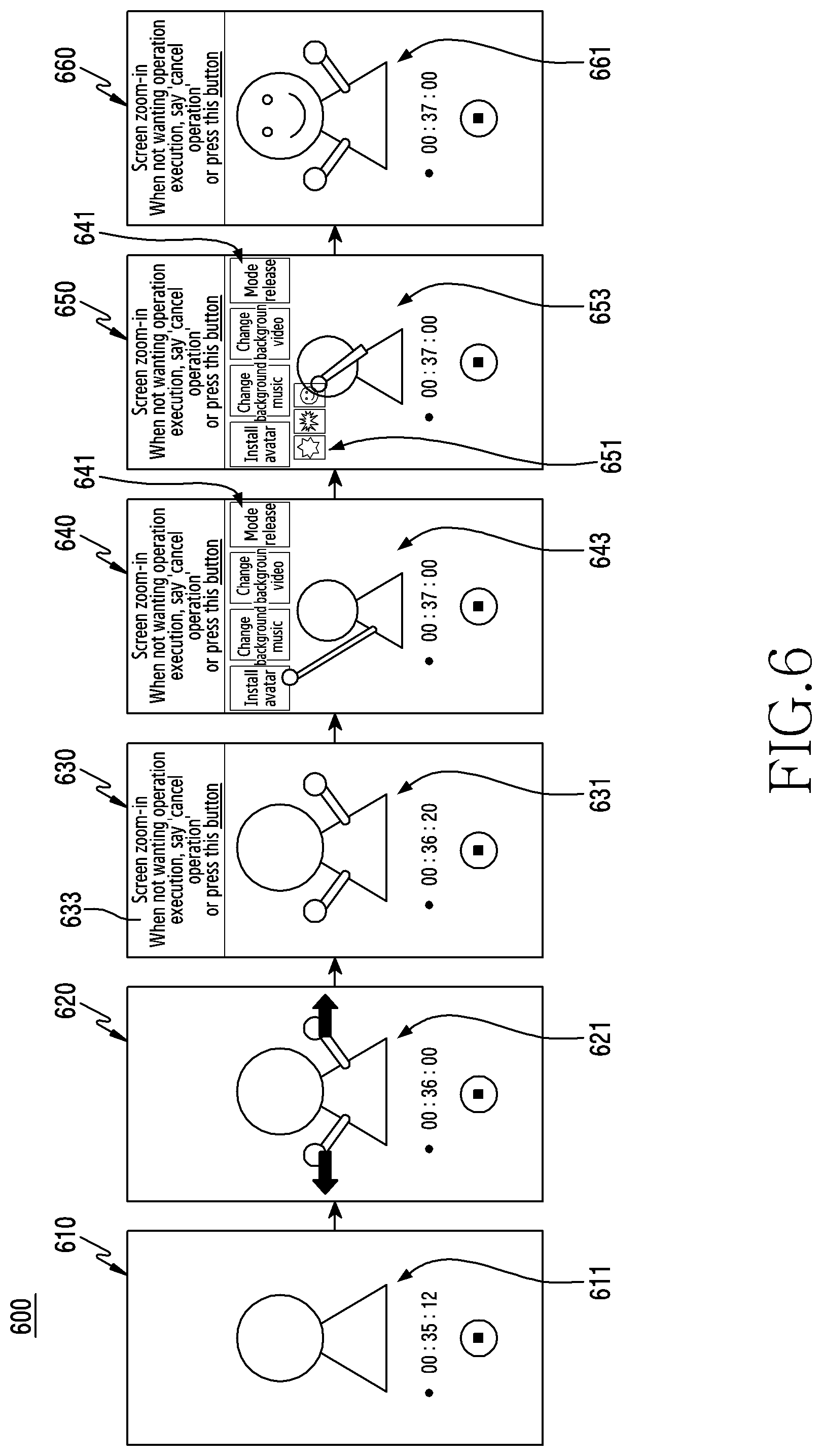 Patent US12108123 Figure 6 – Method for editing image on basis of gesture recognition, and electronic device supporting same
