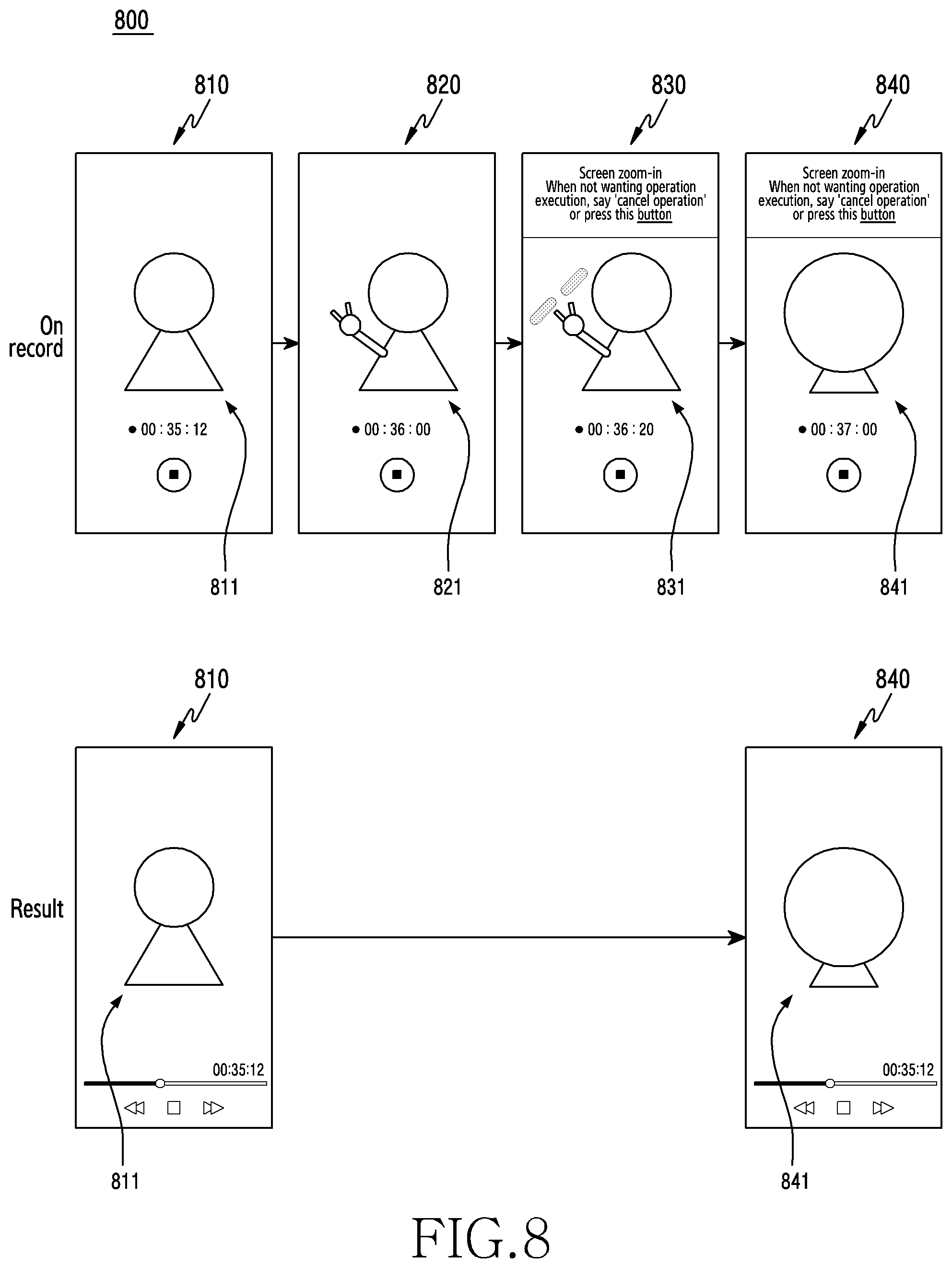 Patent US12108123 Figure 8 – Method for editing image on basis of gesture recognition, and electronic device supporting same
