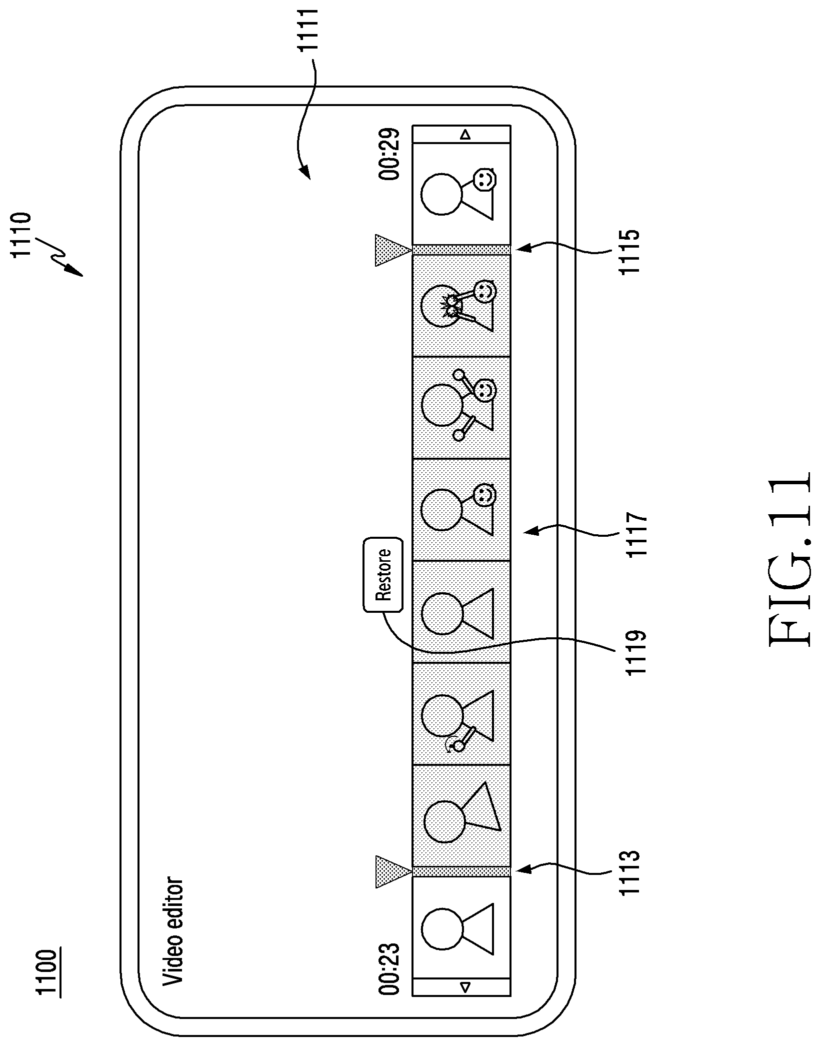 Patent US12108123 Figure 11 – Method for editing image on basis of gesture recognition, and electronic device supporting same