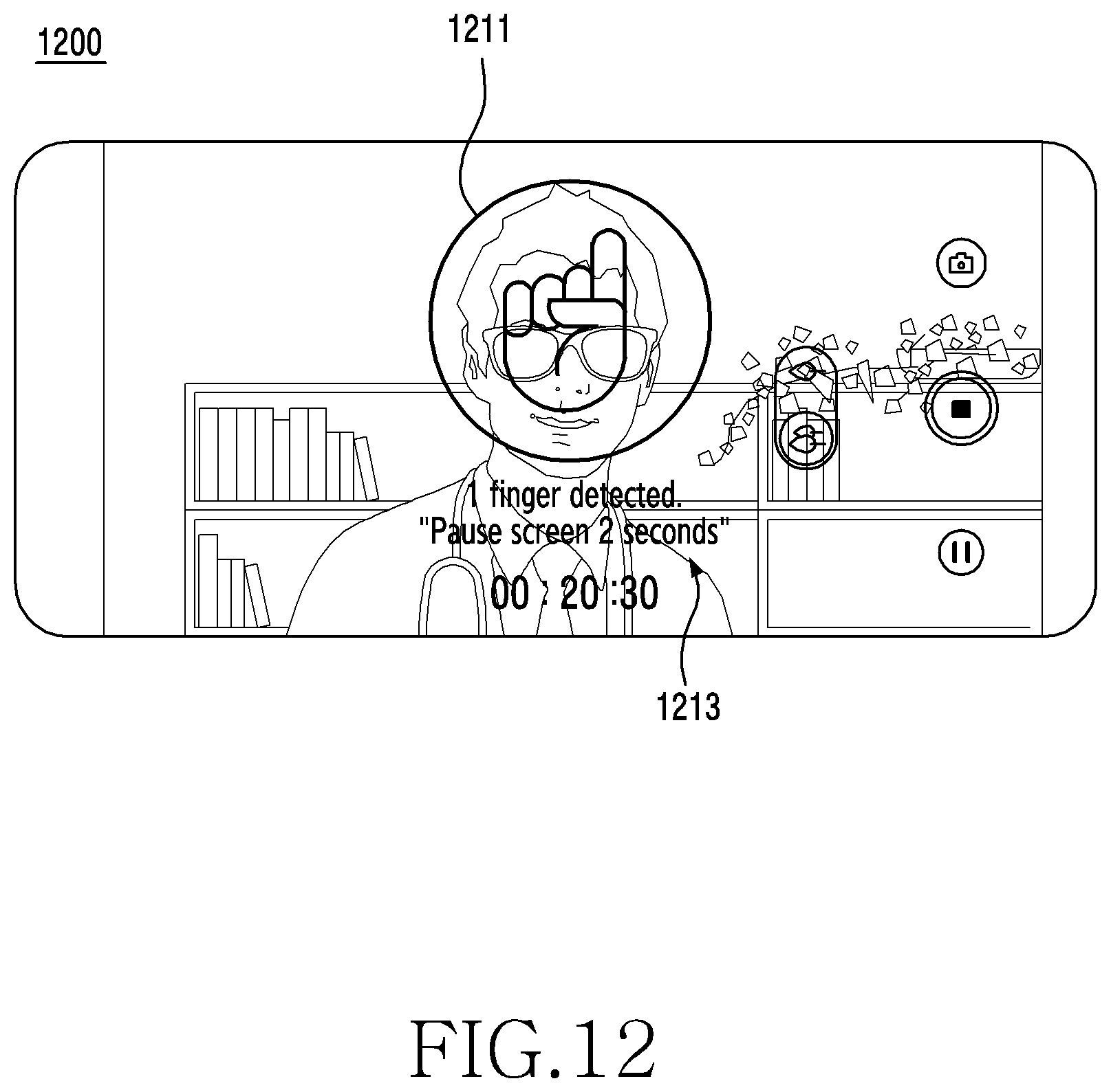 Patent US12108123 Figure 12 – Method for editing image on basis of gesture recognition, and electronic device supporting same