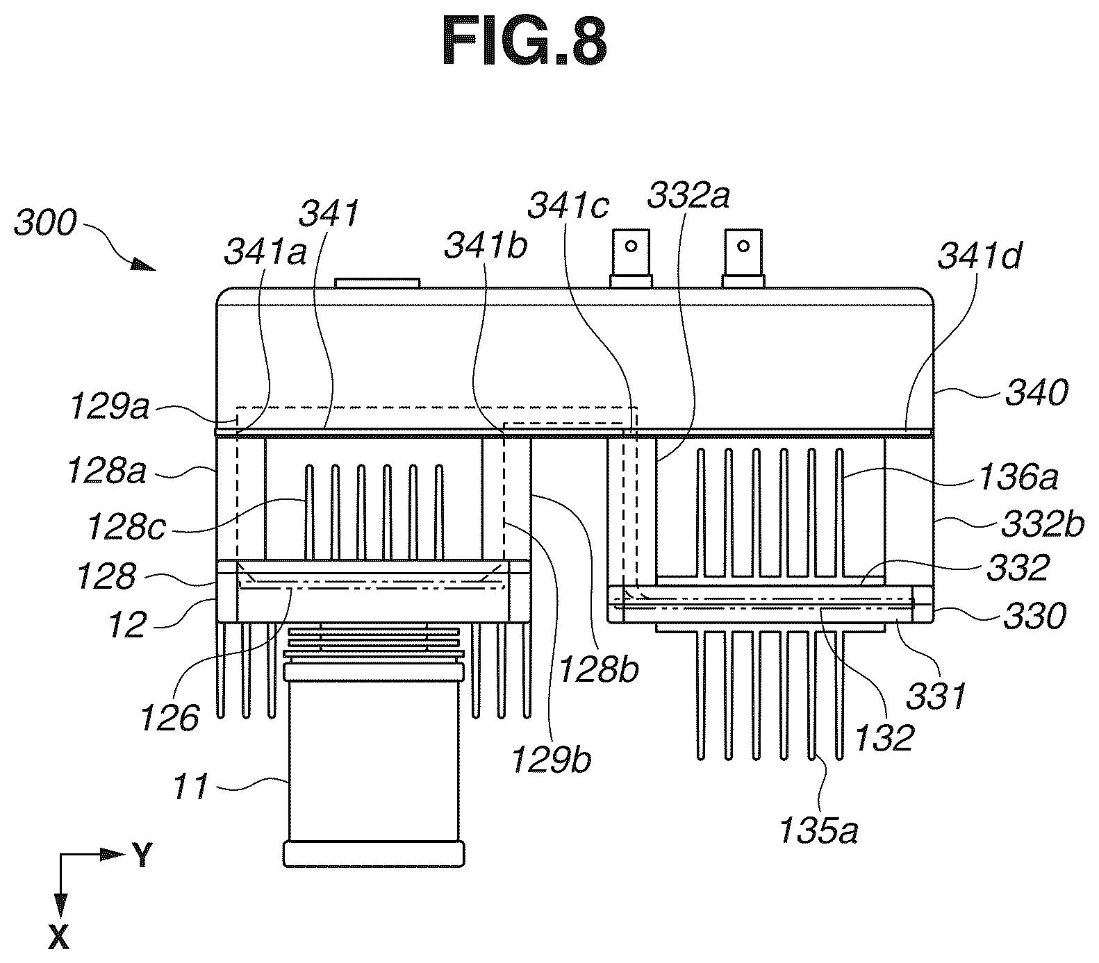 Patent US12108129 Figure 8 – Imaging apparatus, and moving object