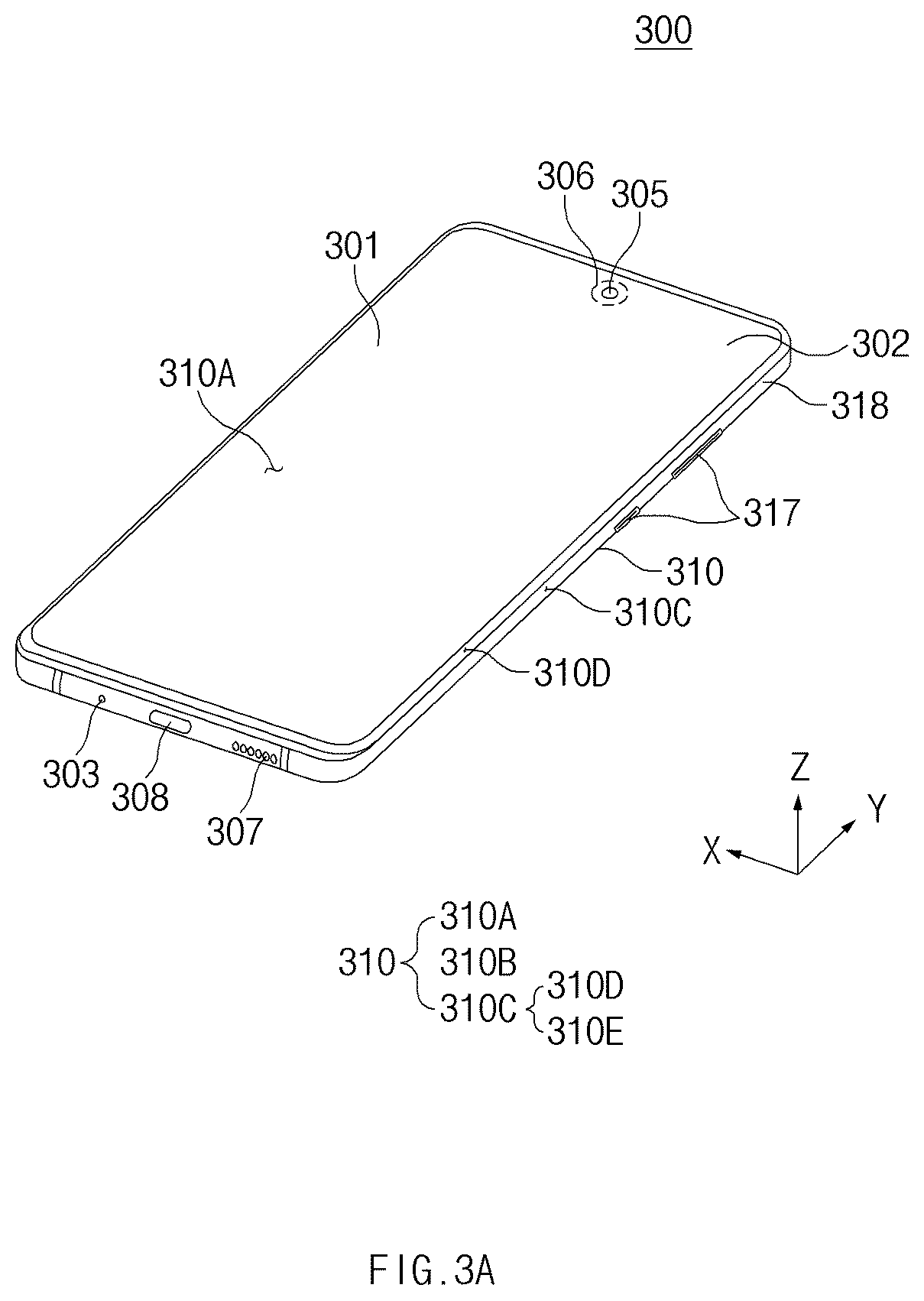 Patent US12108132 Figure 3 – Camera having movable image sensor and electronic device including the same