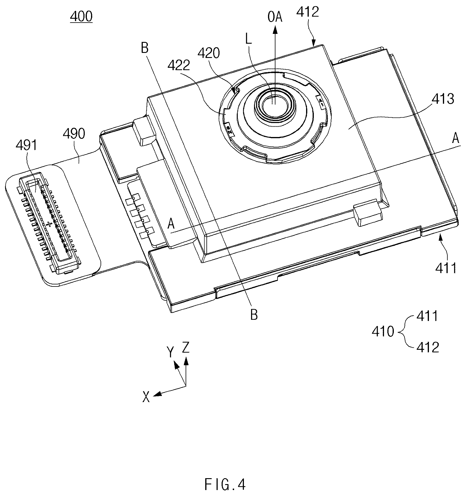 Patent US12108132 Figure 6 – Camera having movable image sensor and electronic device including the same