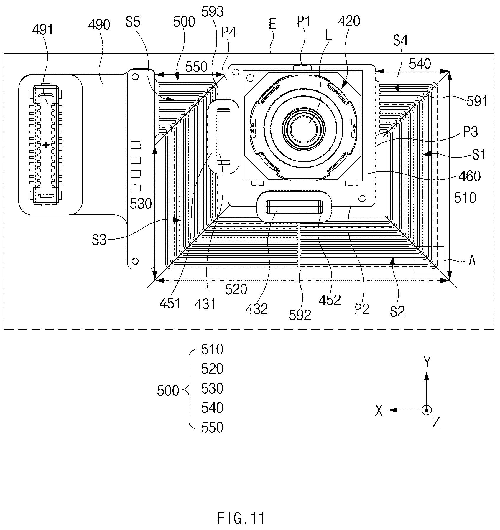 Patent US12108132 Figure 13 – Camera having movable image sensor and electronic device including the same