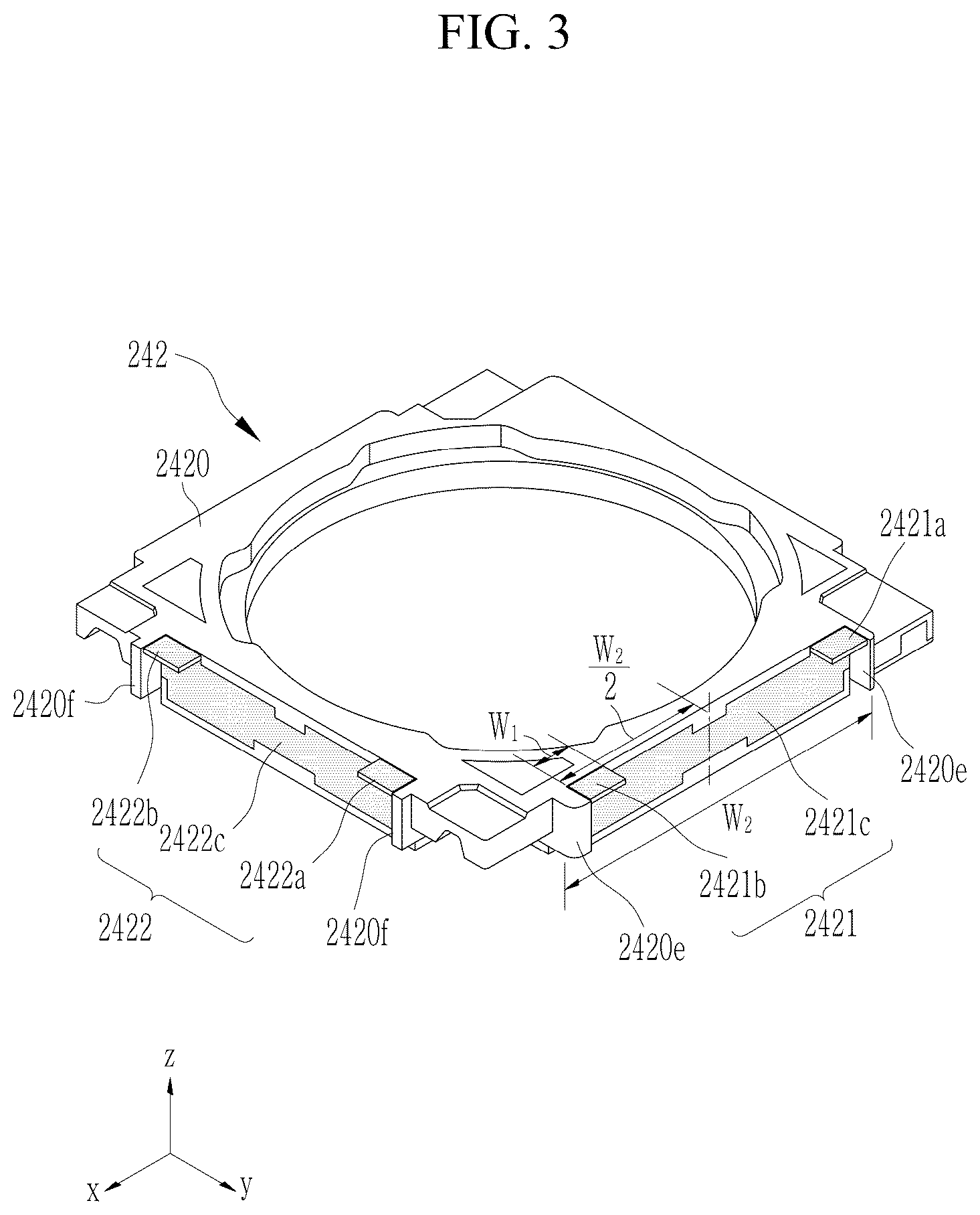 Patent US12108133 Figure 3 – Lens driving device and camera module including lens driving device