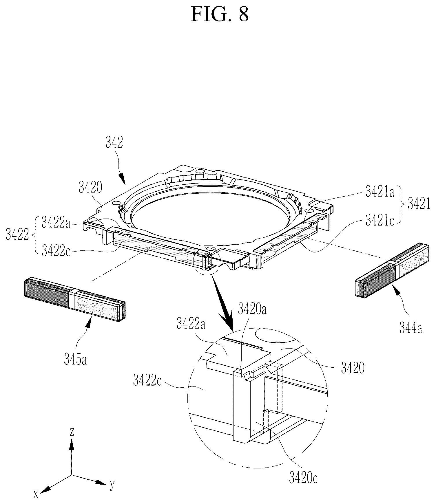 Patent US12108133 Figure 8 – Lens driving device and camera module including lens driving device