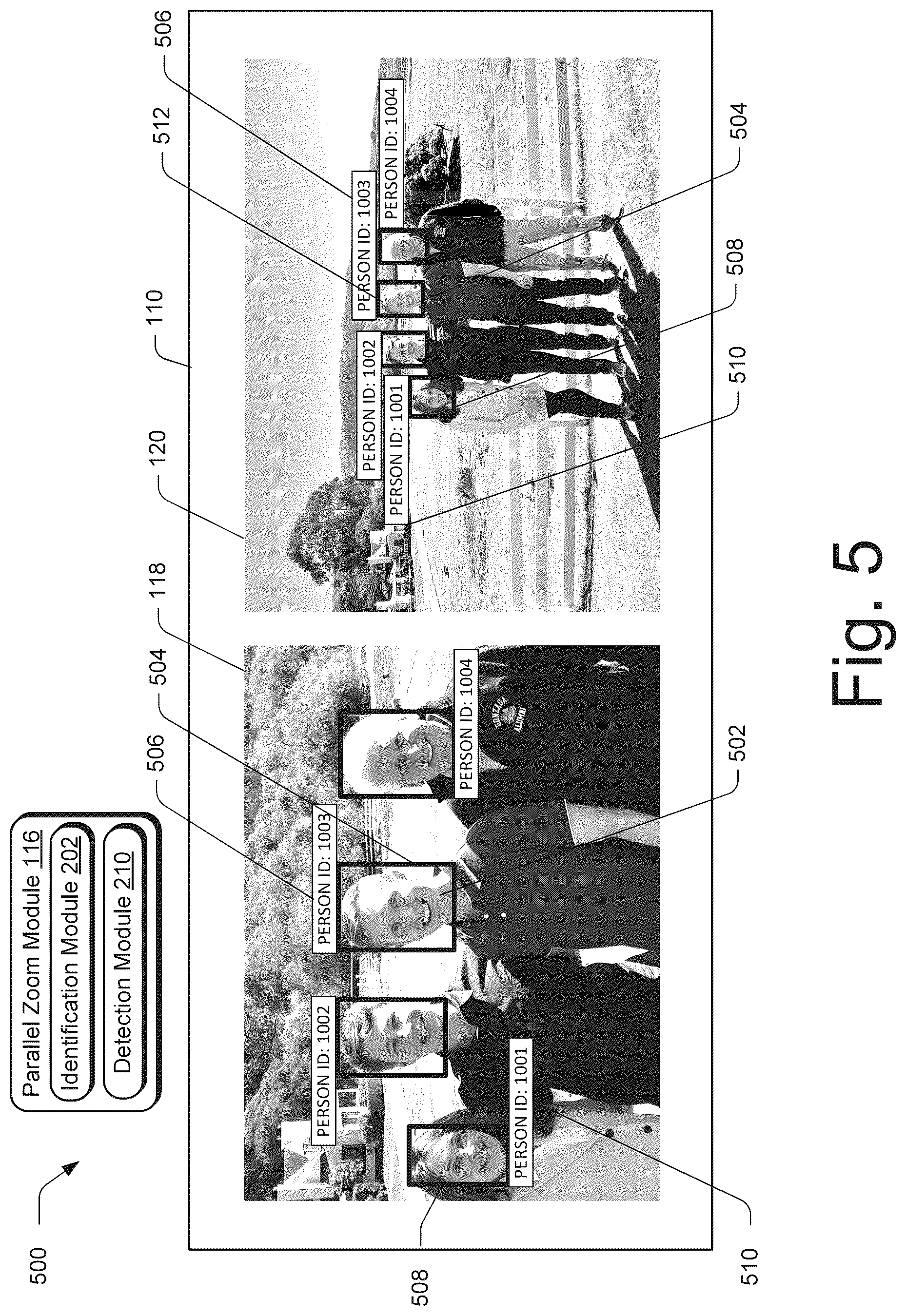 Patent US12108140 Figure 5 – Updating zoom properties of corresponding salient objects