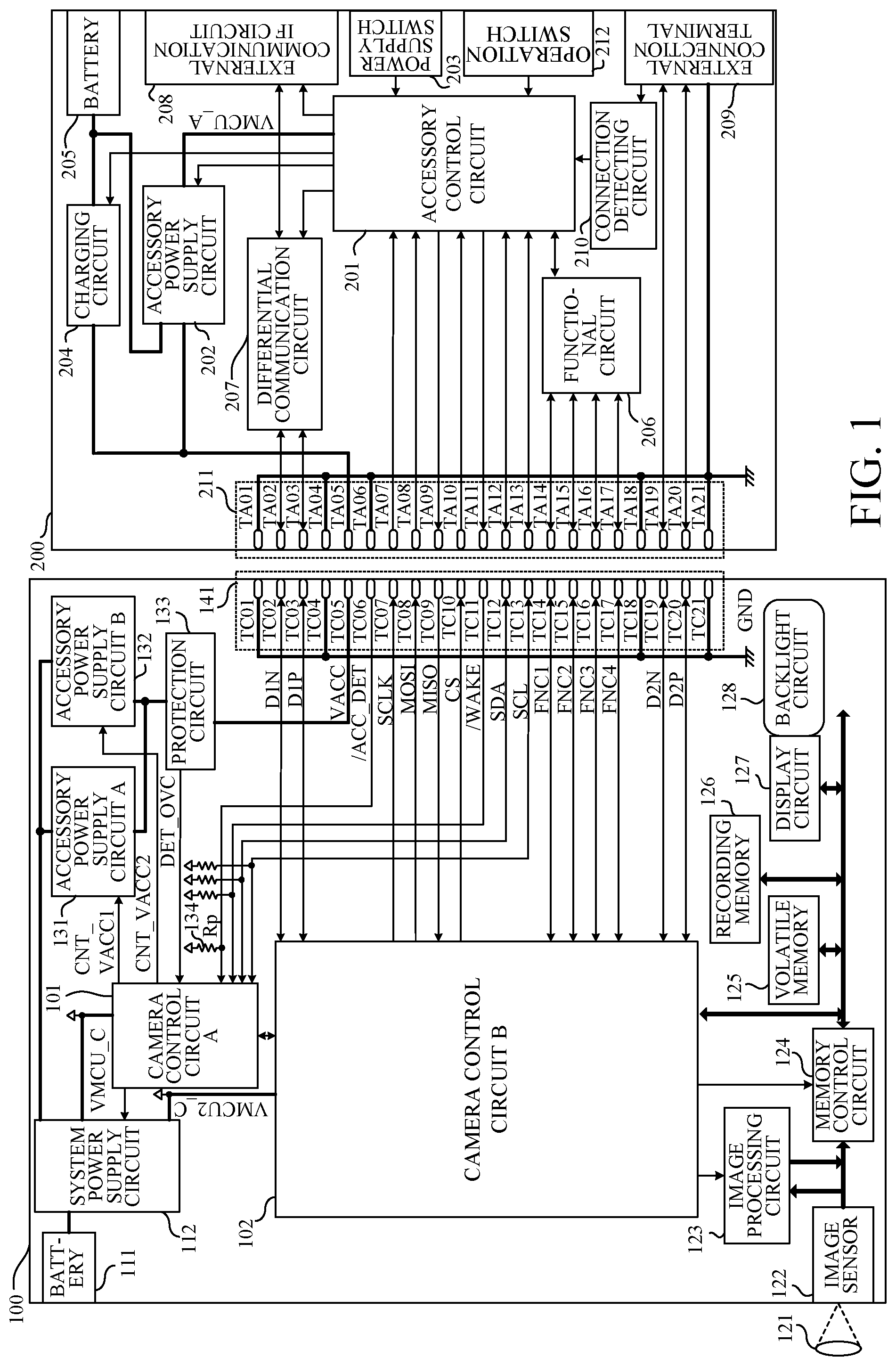 Patent US12108144 — Image pickup apparatus, accessory, control method of image pickup apparatus, control method of accessory, and storage medium — Figure 1