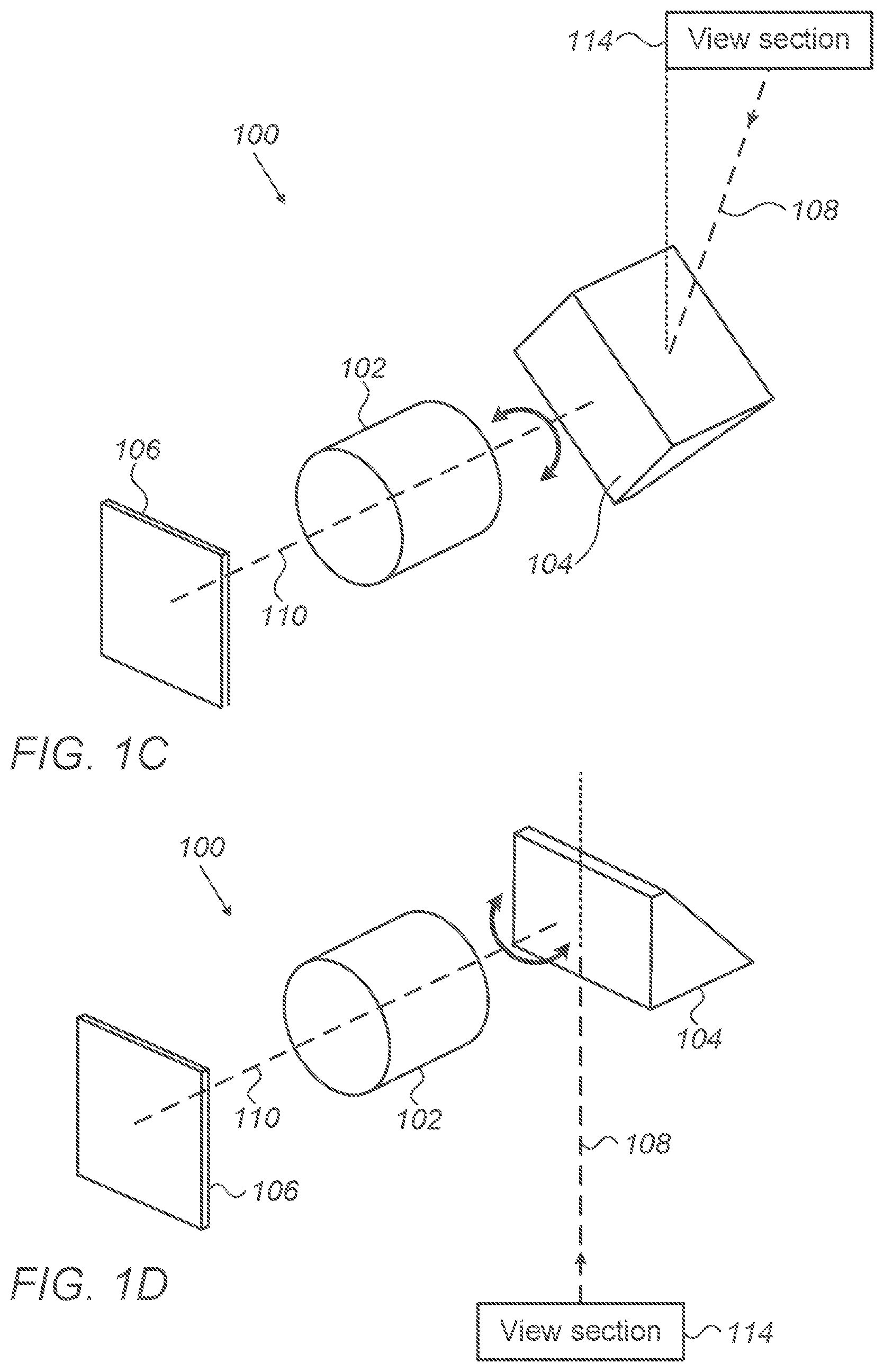 Patent US12108151 Figure 2 – Point of view aberrations correction in a scanning folded camera
