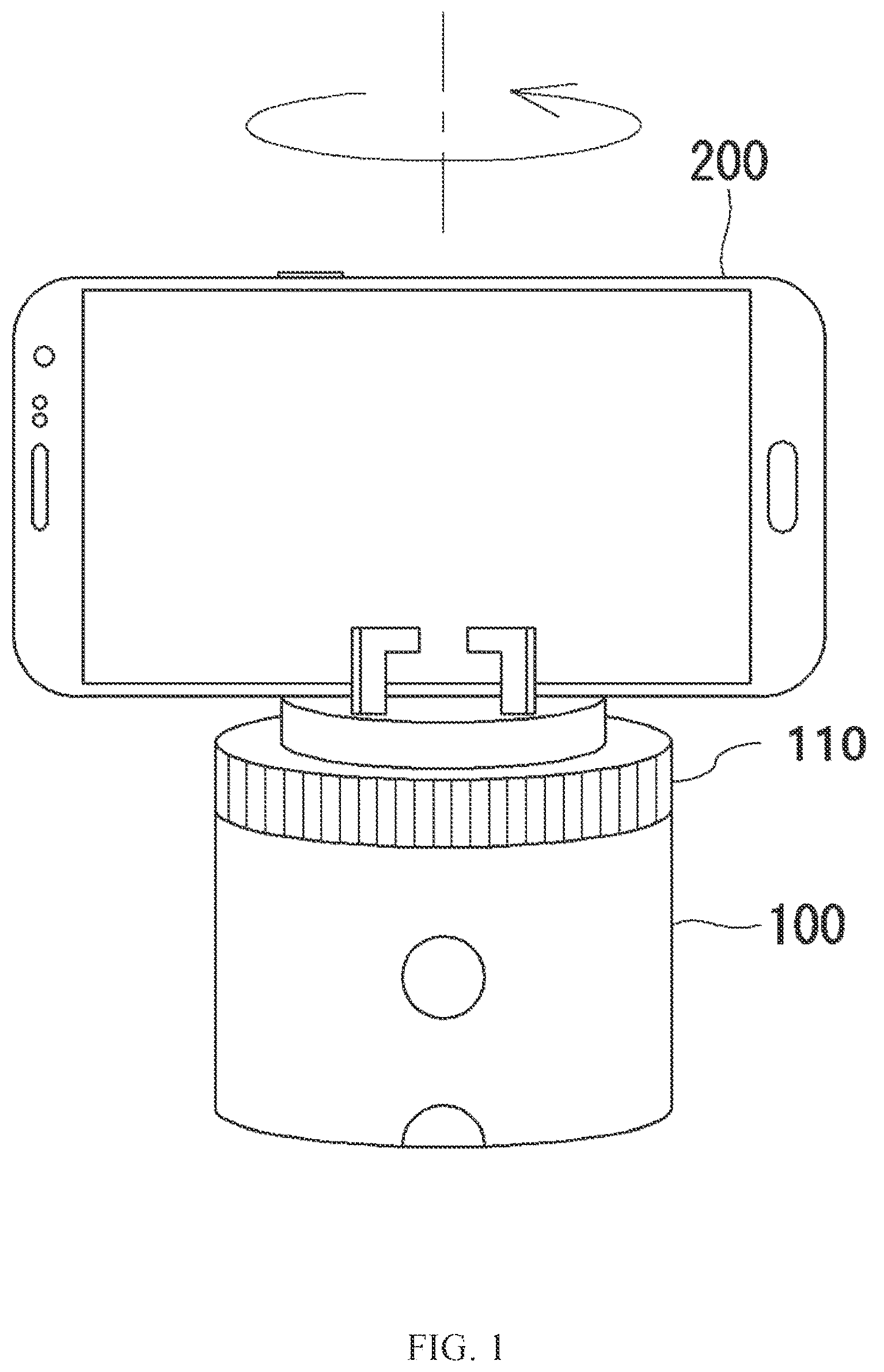 Patent US12108157 Figure 1 – Mobile device and method of controlling mobile device cradle