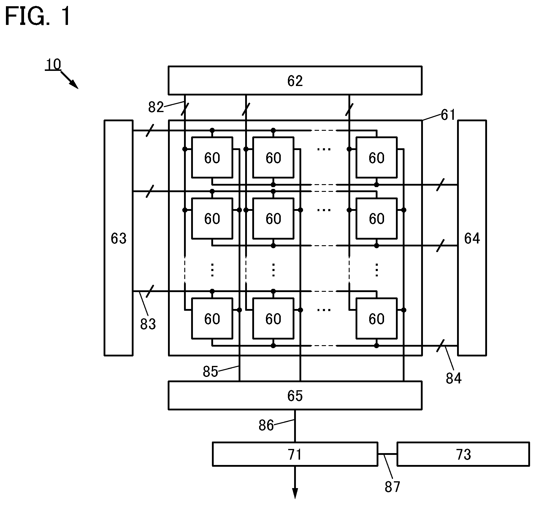 Patent US12108165 — Imaging device including pixels each having a light-receiving device and a light-emitting device — Figure 1