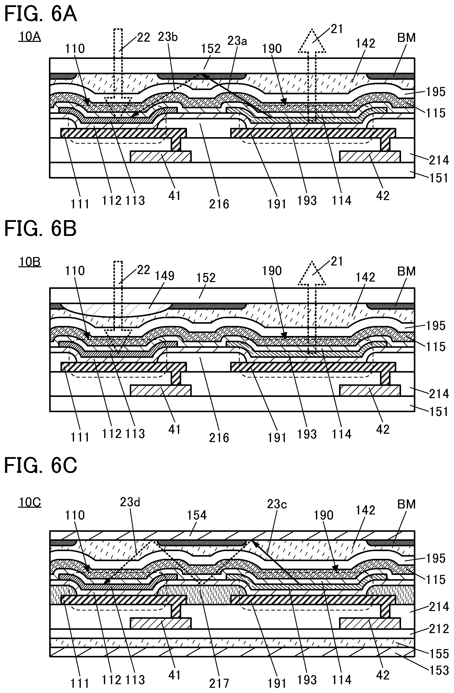 Patent US12108165 Figure 6 – Imaging device including pixels each having a light-receiving device and a light-emitting device