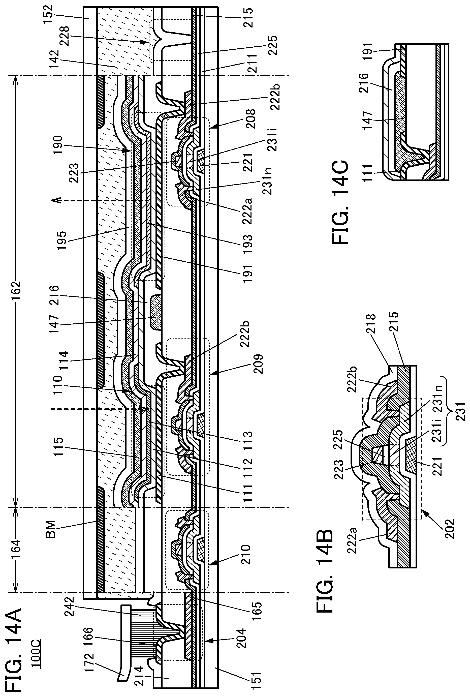 Patent US12108165 Figure 14 – Imaging device including pixels each having a light-receiving device and a light-emitting device