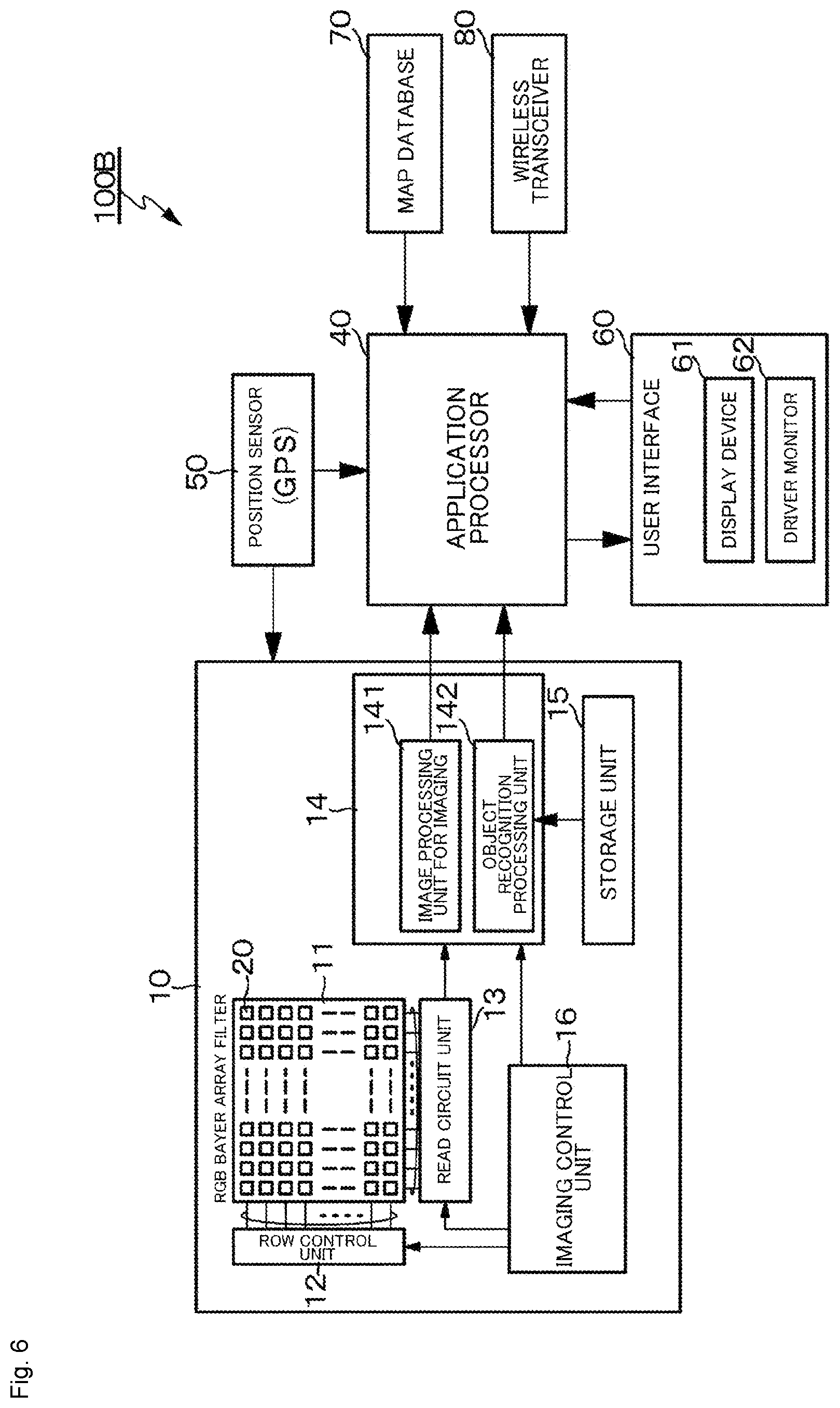Patent US12108172 Figure 6 – Vehicle control system using imaging device capable of object detection