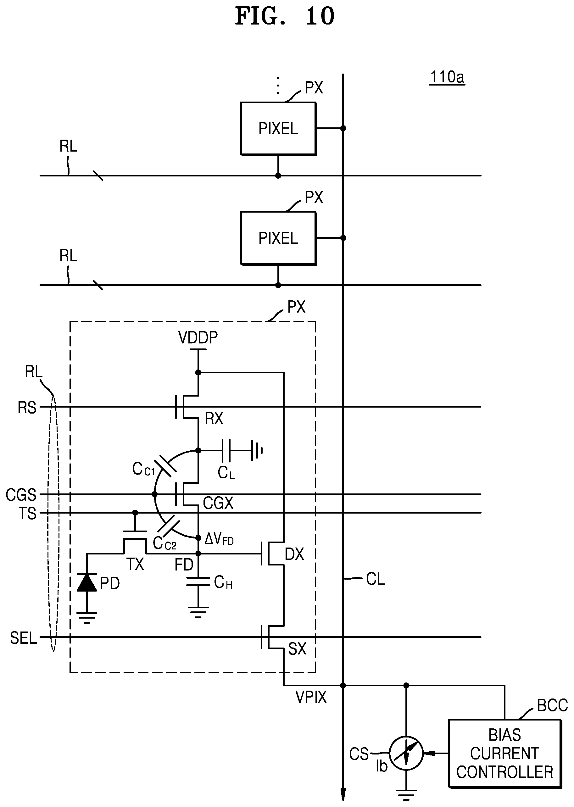 Patent US12108173 Figure 12 – Image sensor with high conversion gain (HCG) mode and low conversion gain (LCG) mode