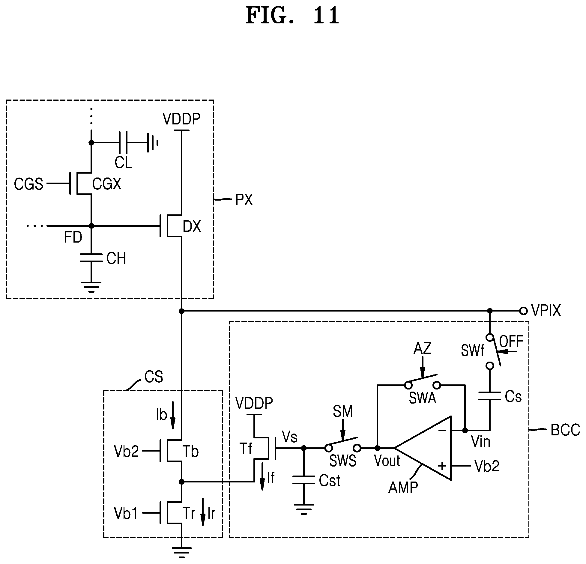 Patent US12108173 Figure 13 – Image sensor with high conversion gain (HCG) mode and low conversion gain (LCG) mode