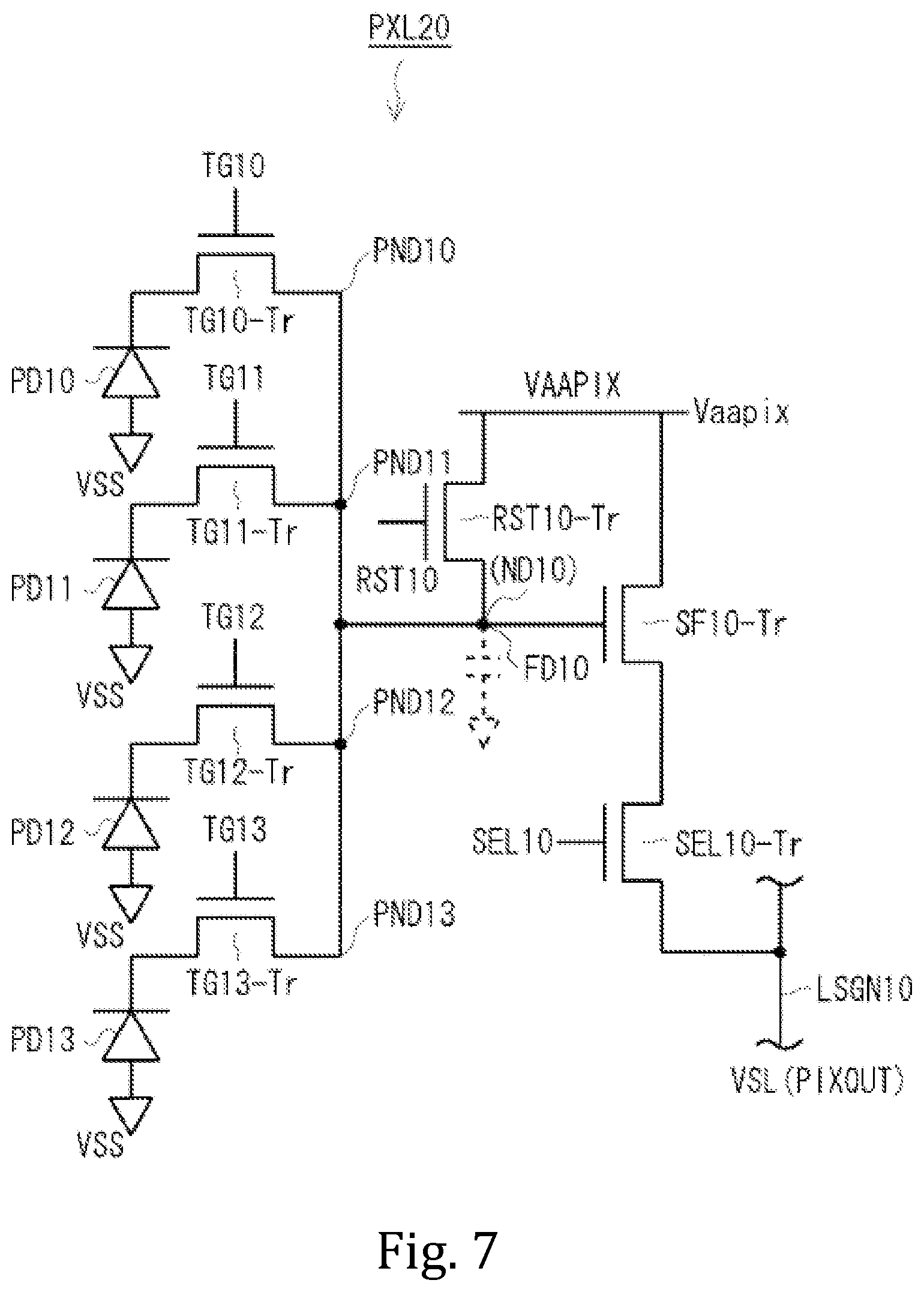 Patent US12108180 Figure 7 – Solid-state imaging device, method for manufacturing solid-state imaging device, and electronic apparatus