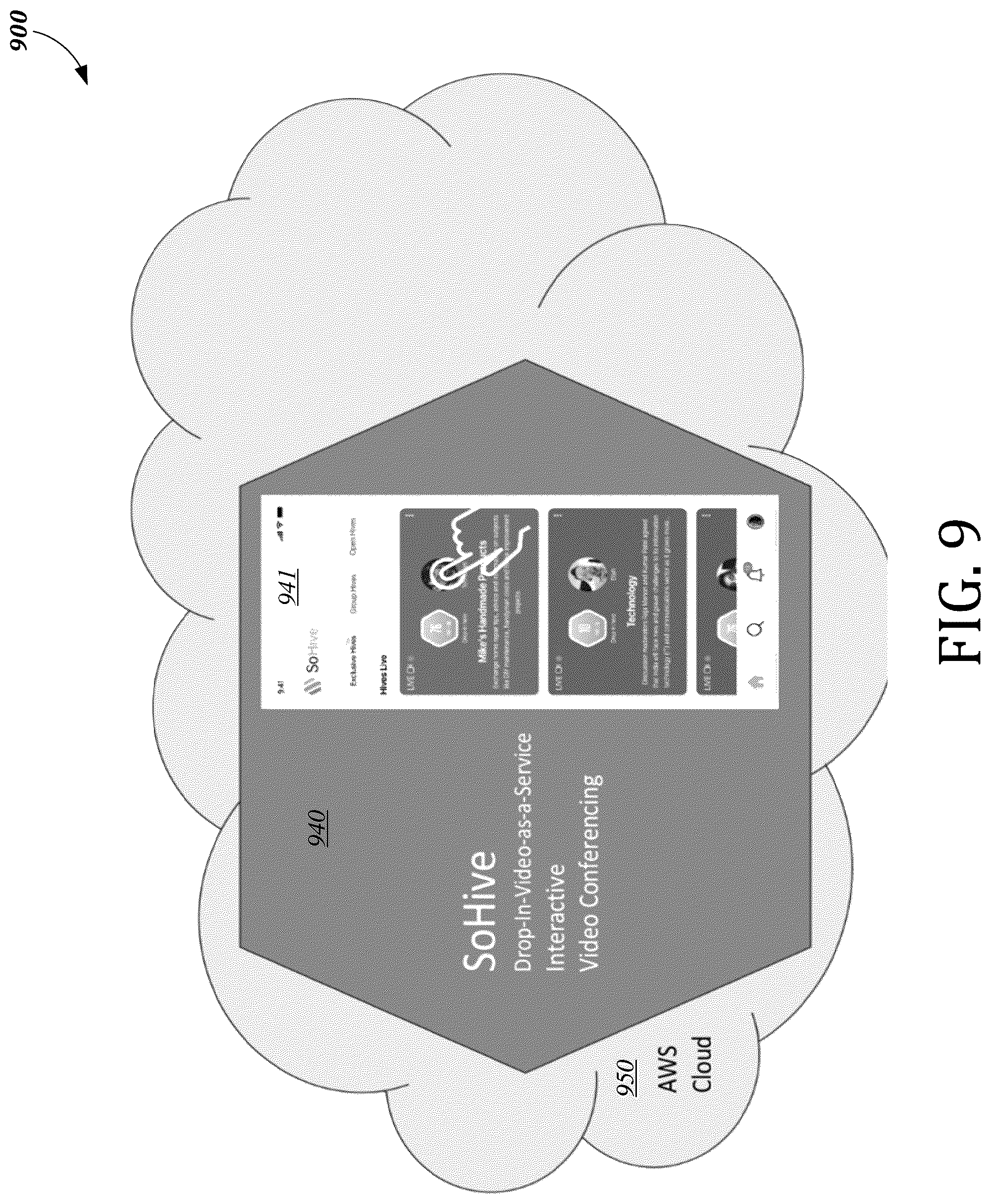 Patent US12108191 Figure 9 – System and method for drop-in video communication