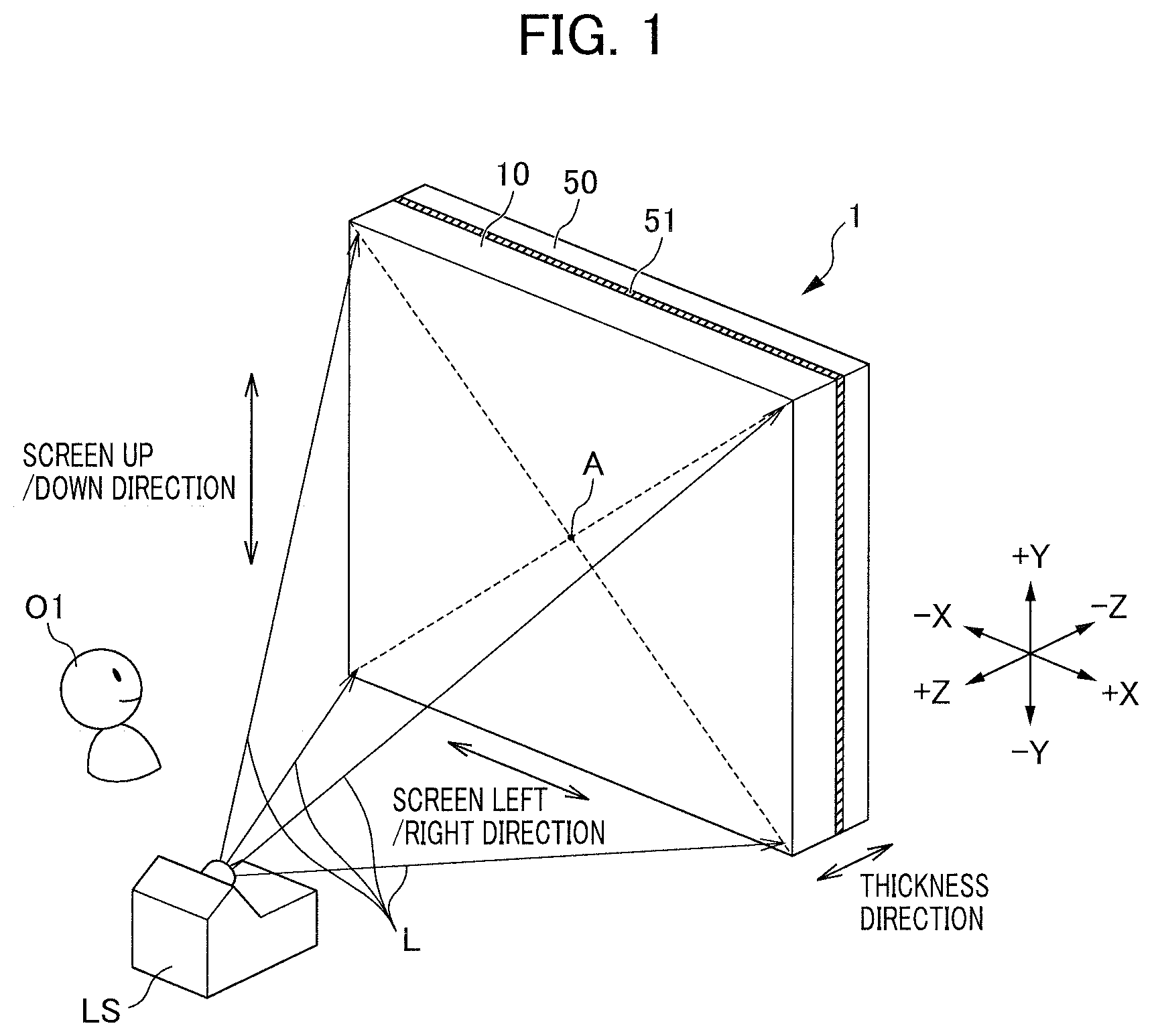 Patent US12108195 Figure 1 – Reflective screen and image display device