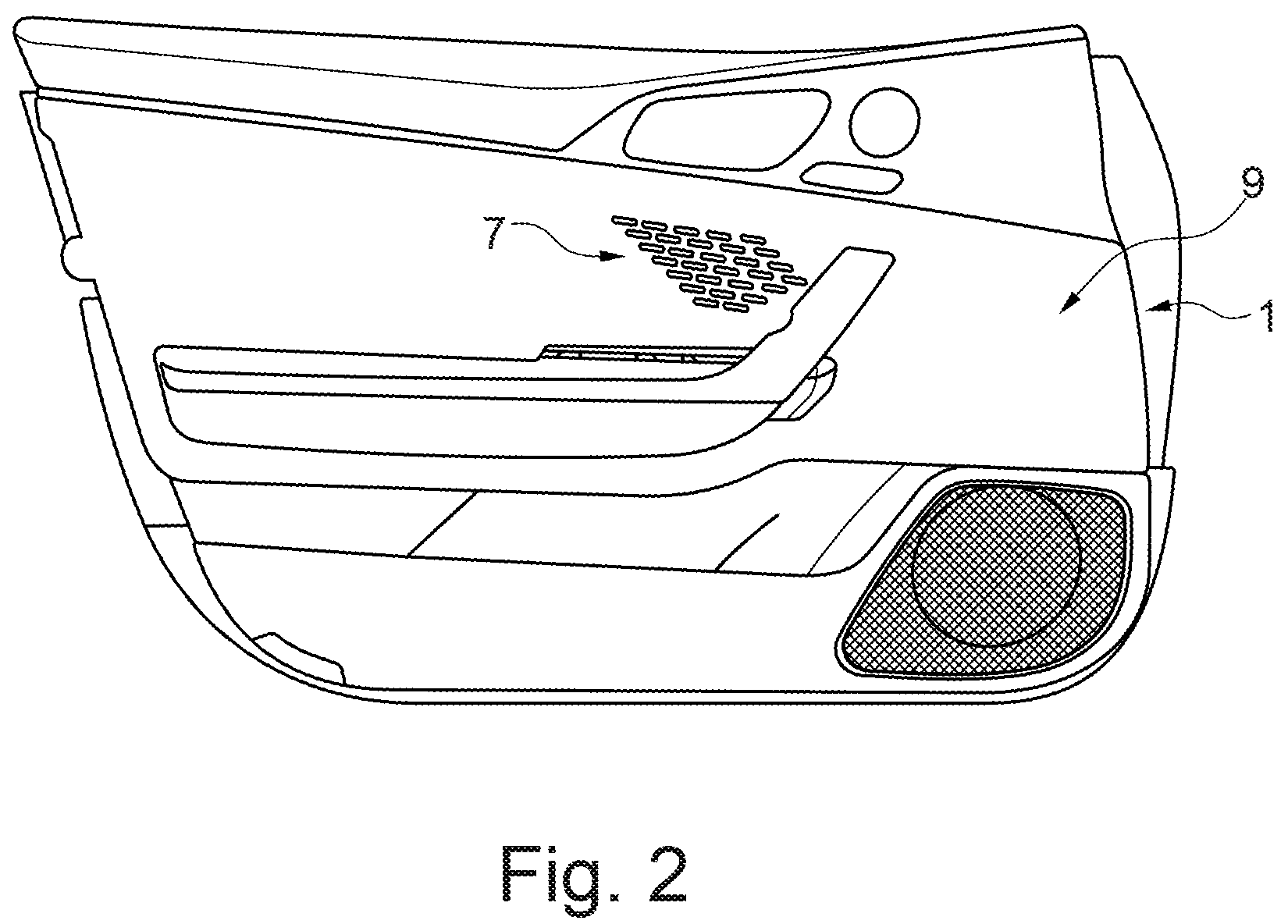Patent US12108199 Figure 2 – Cork-leather-covered loudspeaker grille