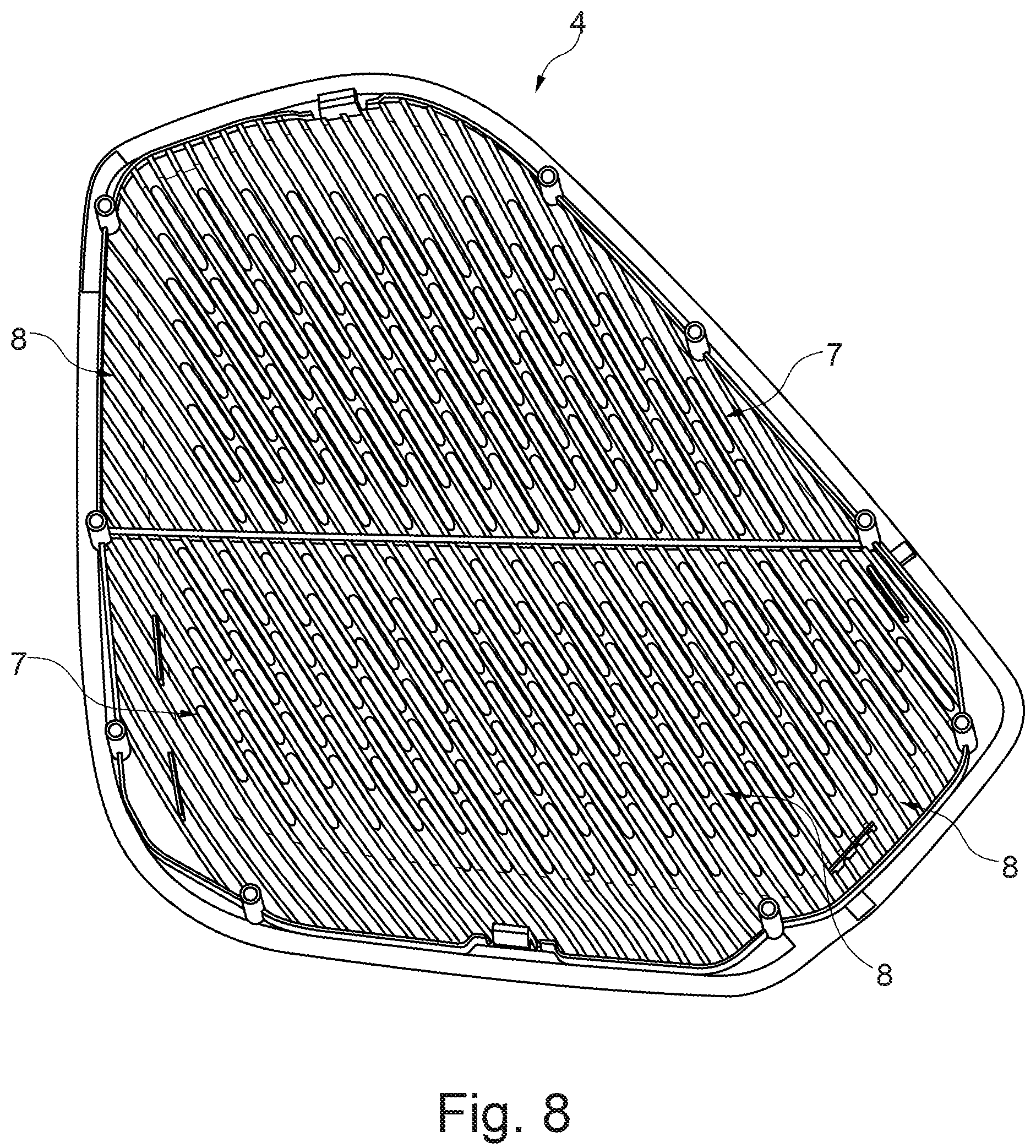 Patent US12108199 Figure 8 – Cork-leather-covered loudspeaker grille