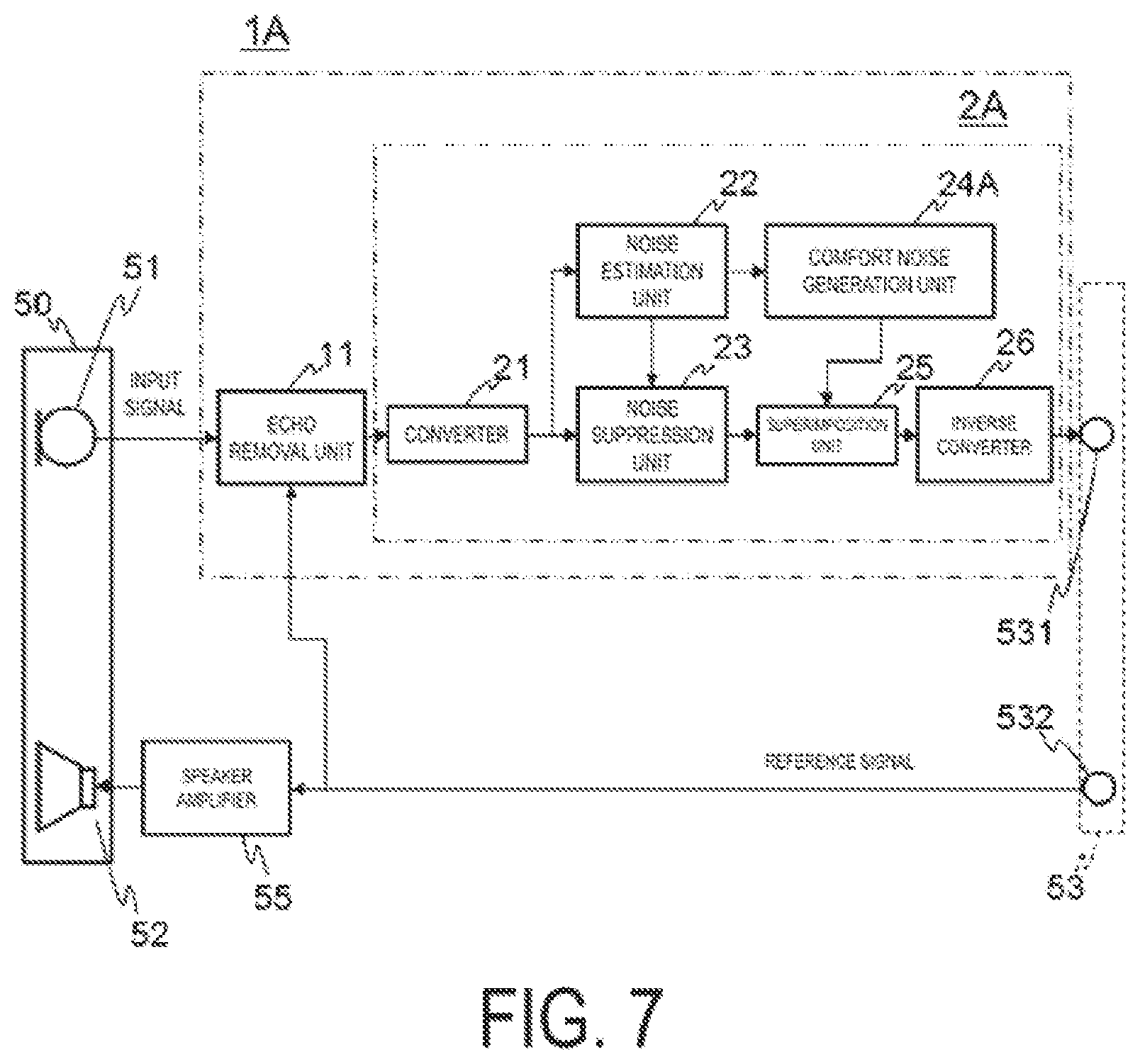 Patent US12108226 Figure 7 – Echo suppression device, echo suppression method, and echo suppression program