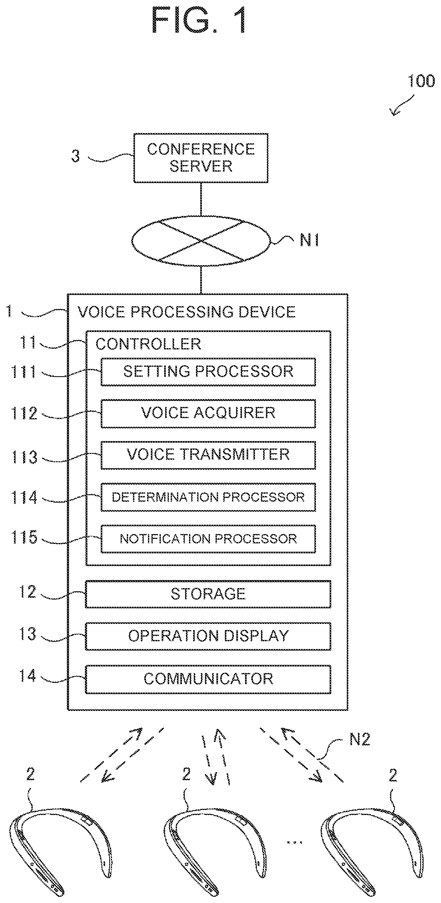 Patent US12108228 Figure 1 – Voice processing system and voice processing method