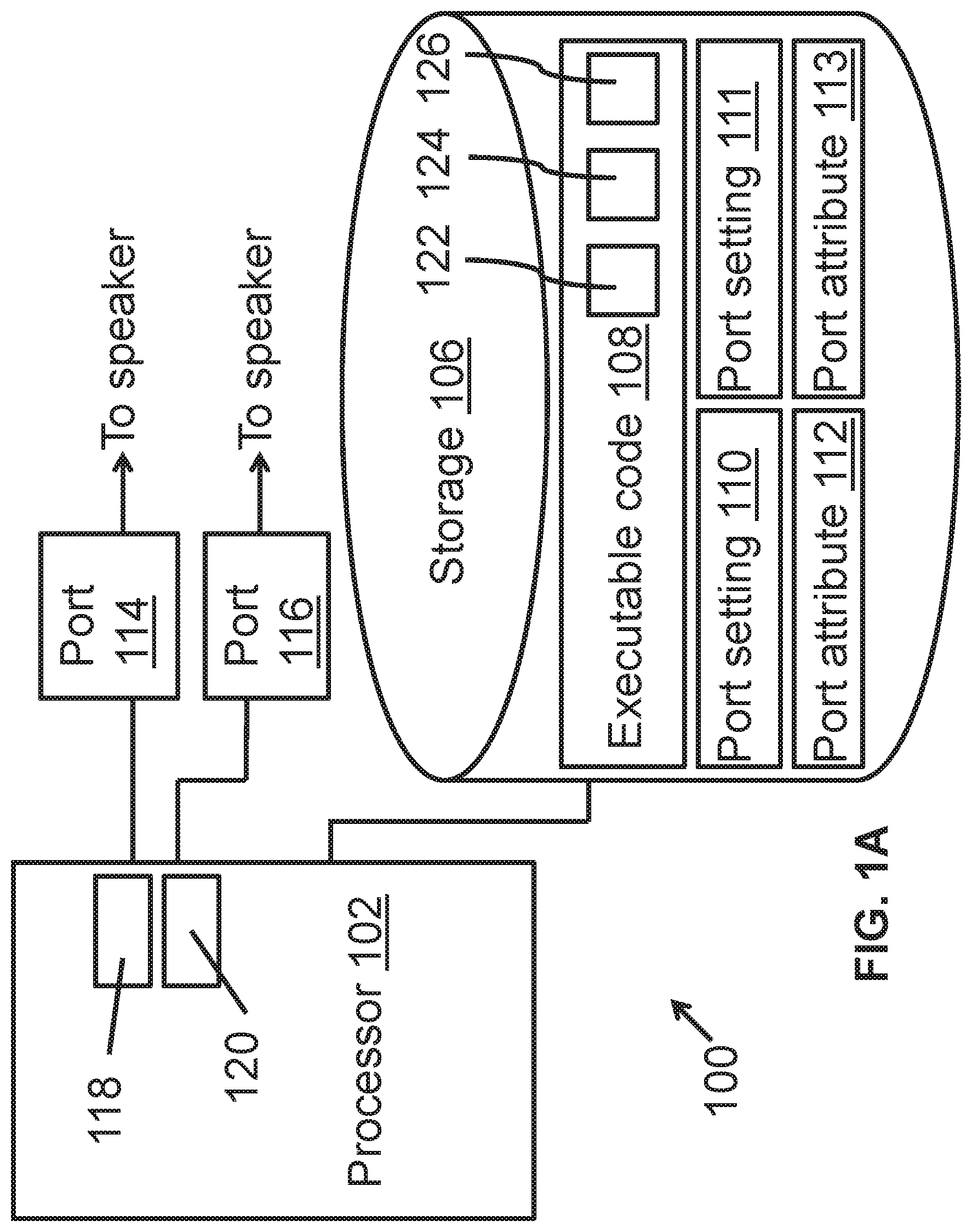Patent US12108229 — Modification of audio signals based on ambient noise collected by speakers — Figure 1