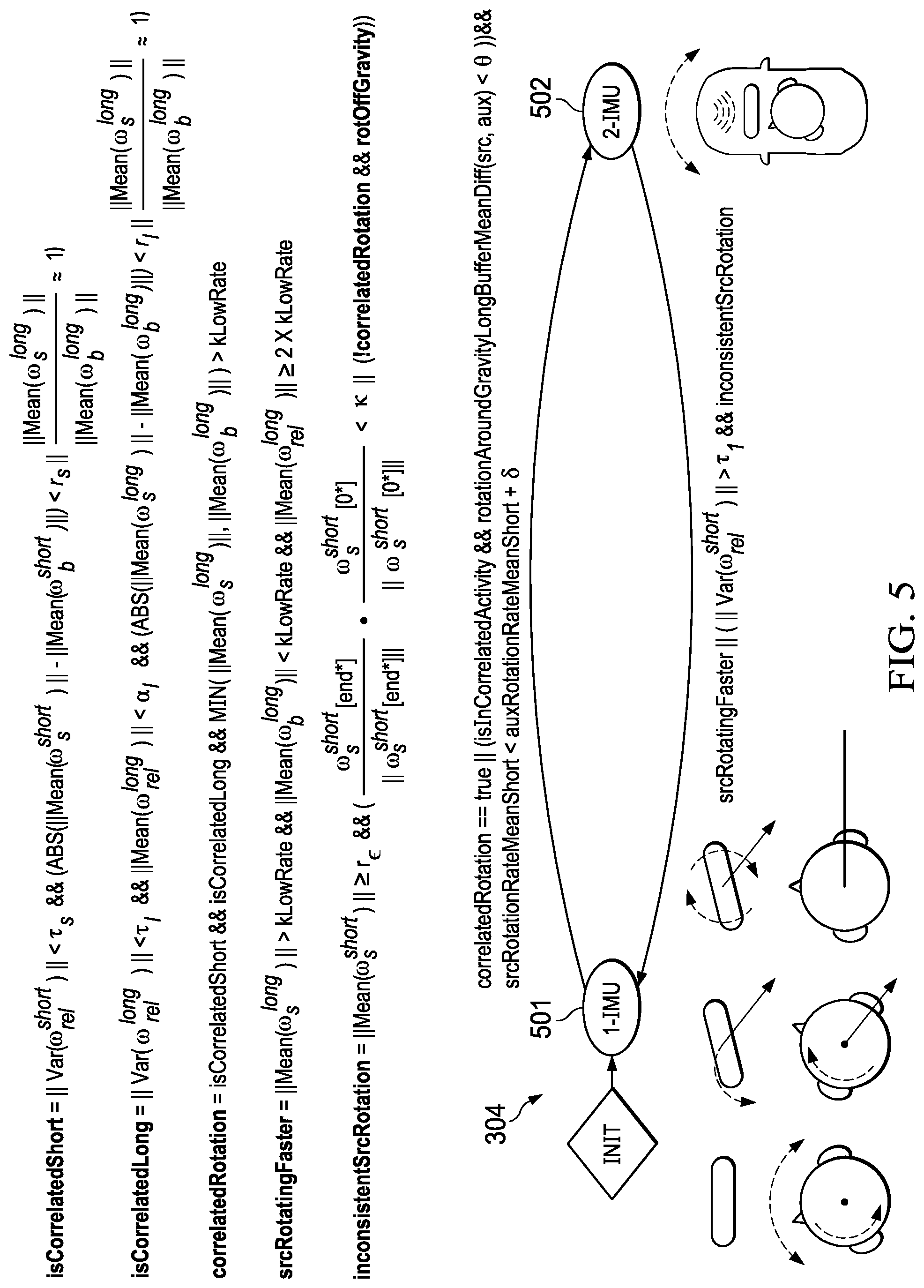 Patent US12108237 Figure 5 – Head tracking correlated motion detection for spatial audio applications