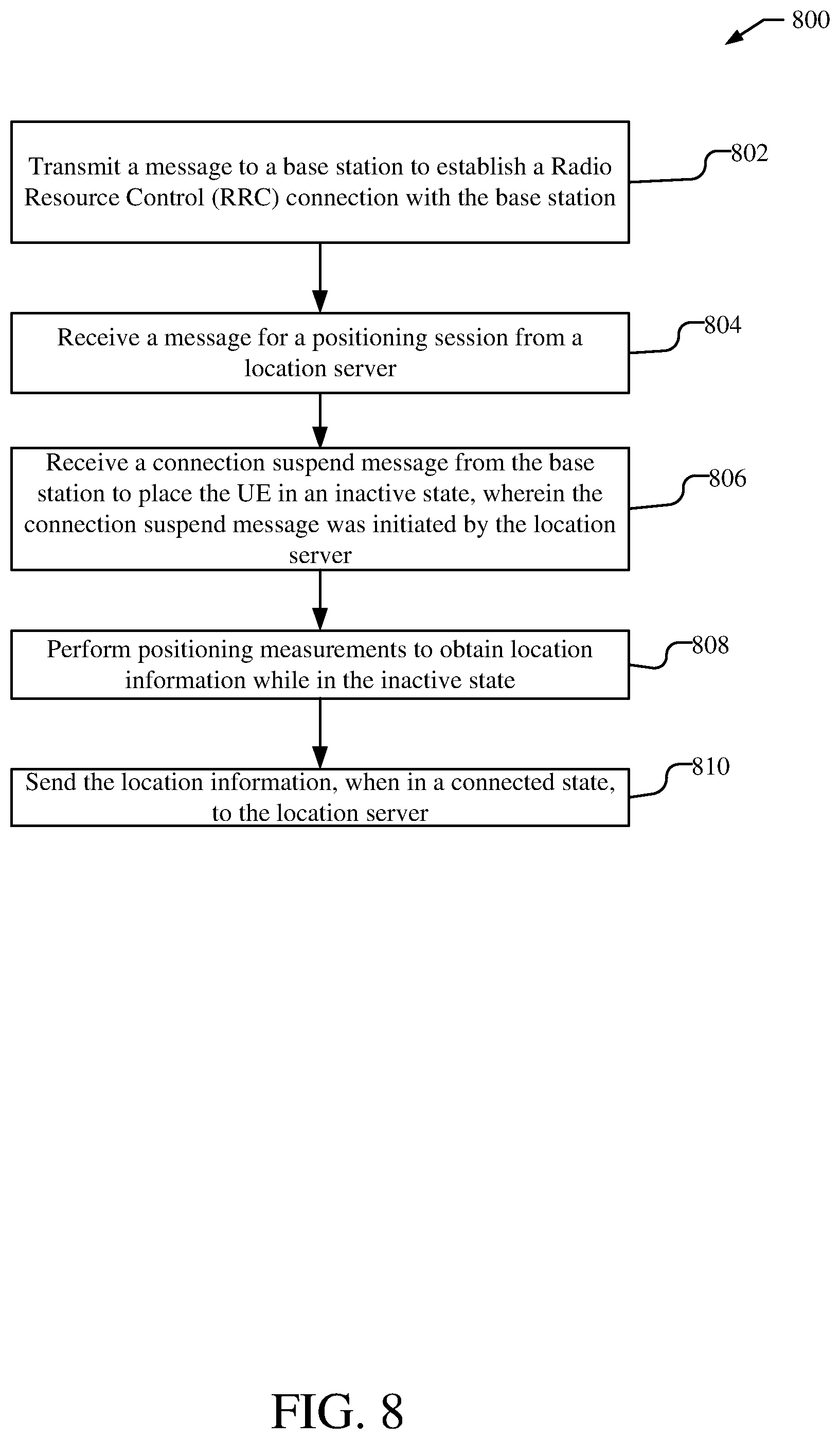 Patent US12108305 Figure 8 – System and methods for power efficient positioning of a mobile device