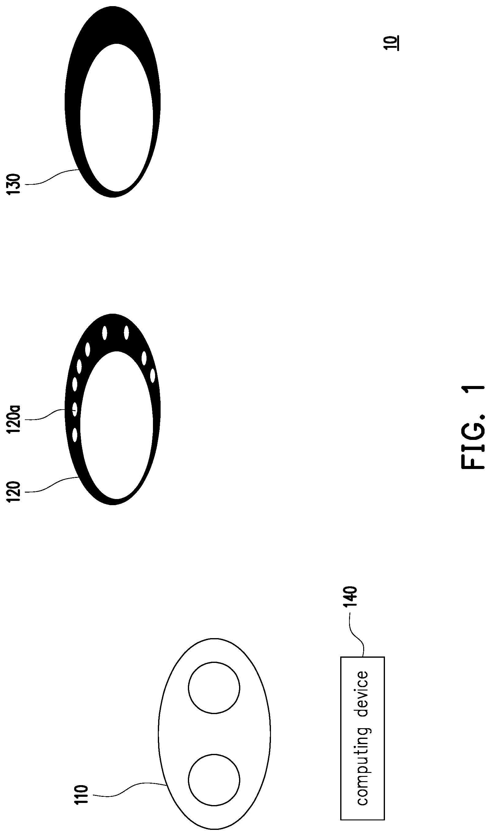 Patent US12108306 Figure 1 – Tracking system and motion data collecting method