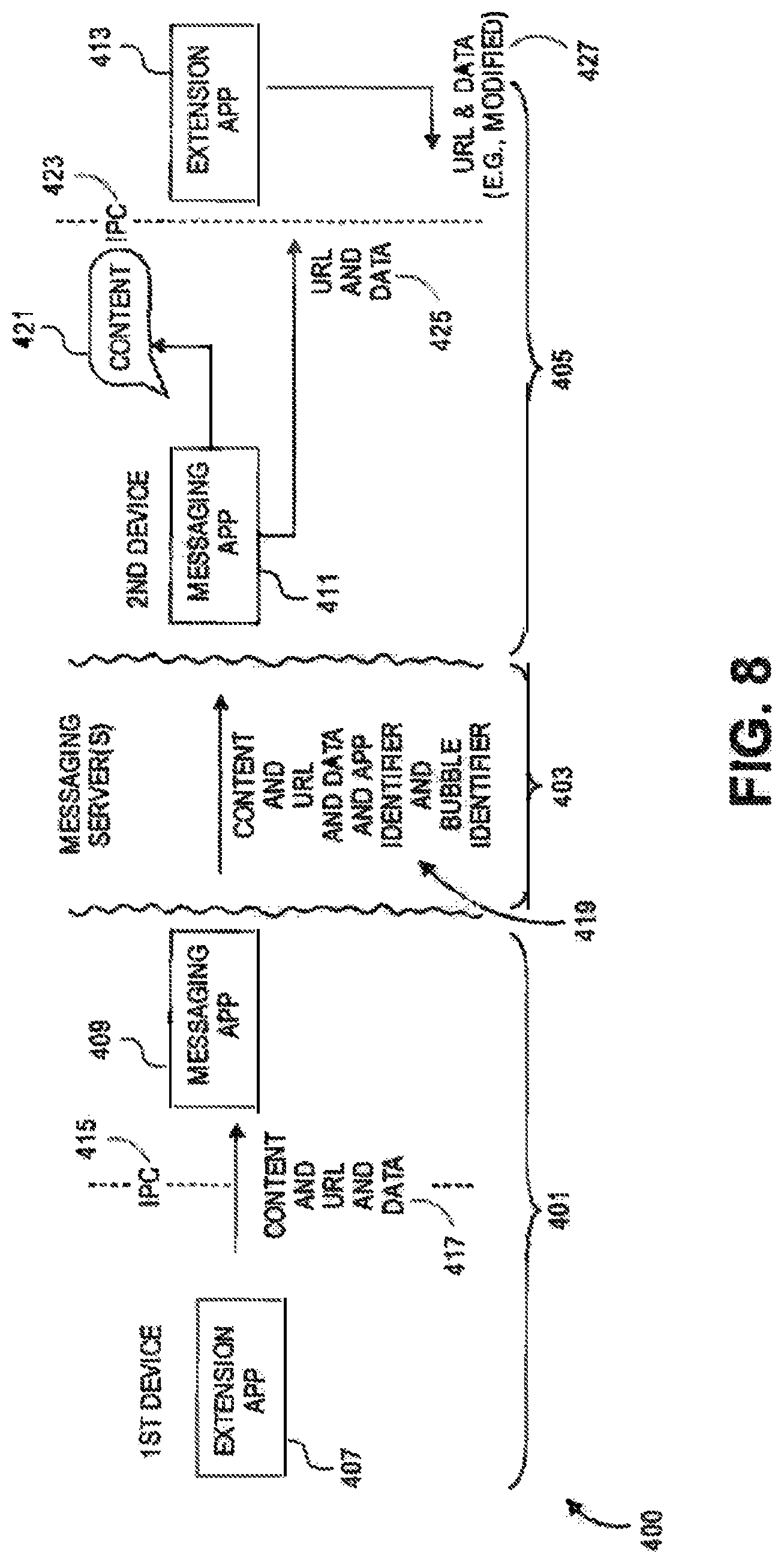 Patent US12108310 Figure 16 – Message extension app store