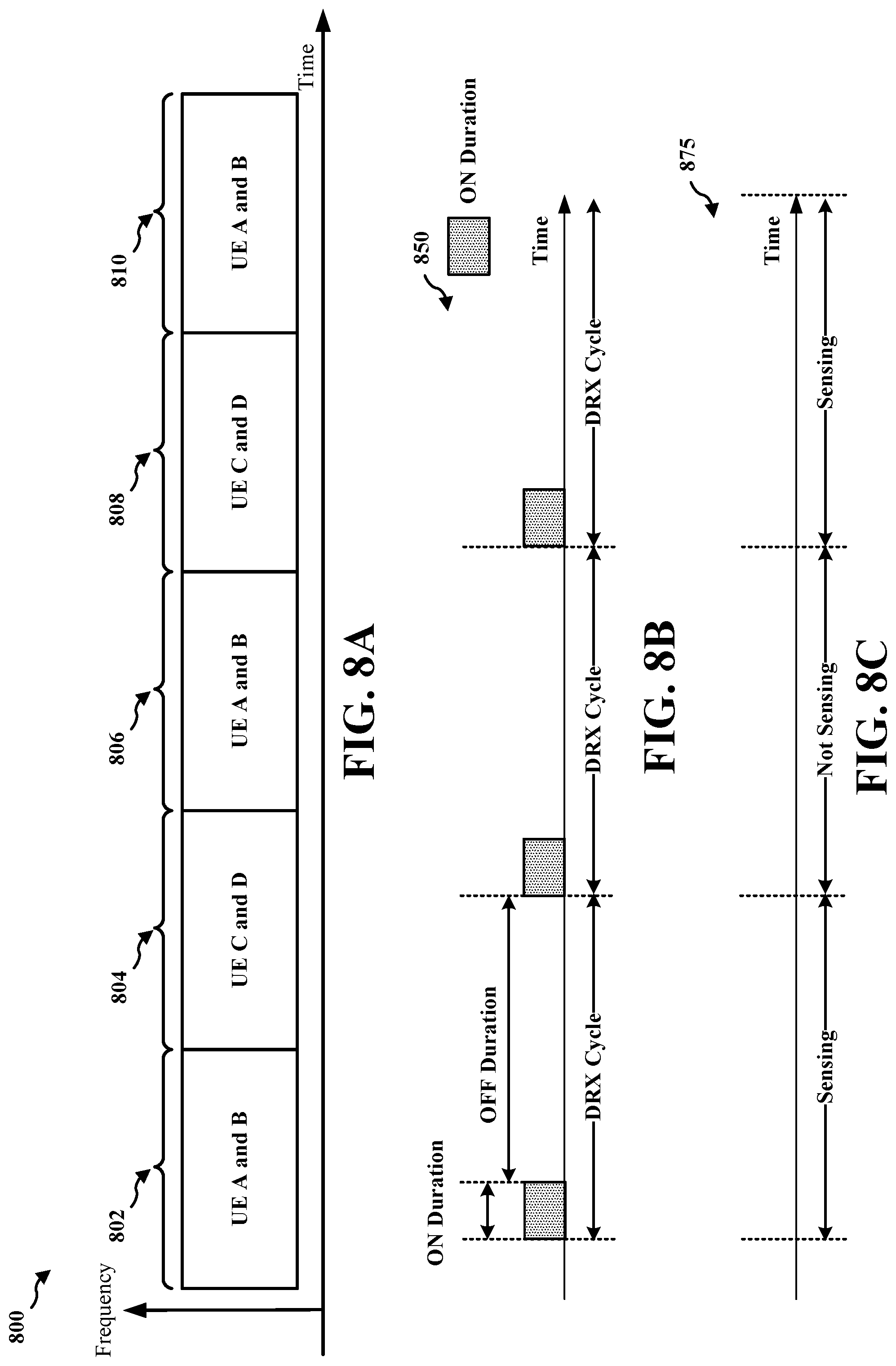 Patent US12108337 Figure 8 – Resource reservation indication for mode 2 resource allocation with power saving