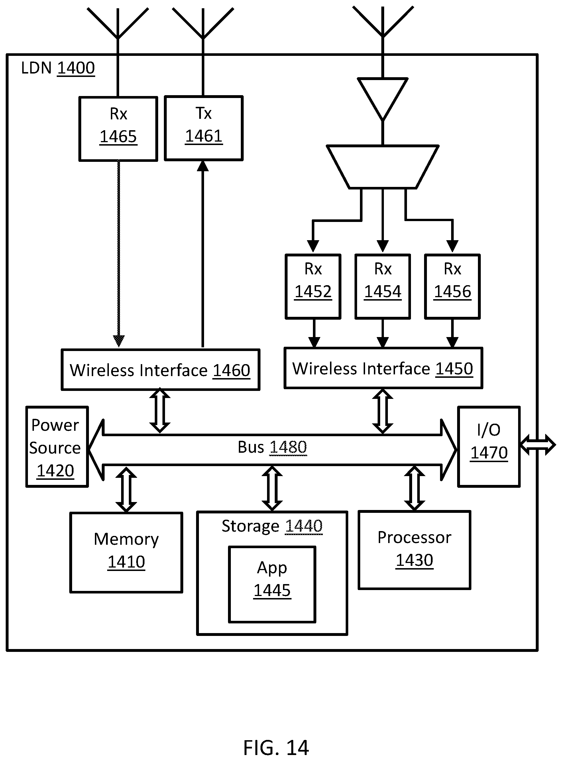 Patent US12108360 Figure 14 – Dual-band real-time location tracking