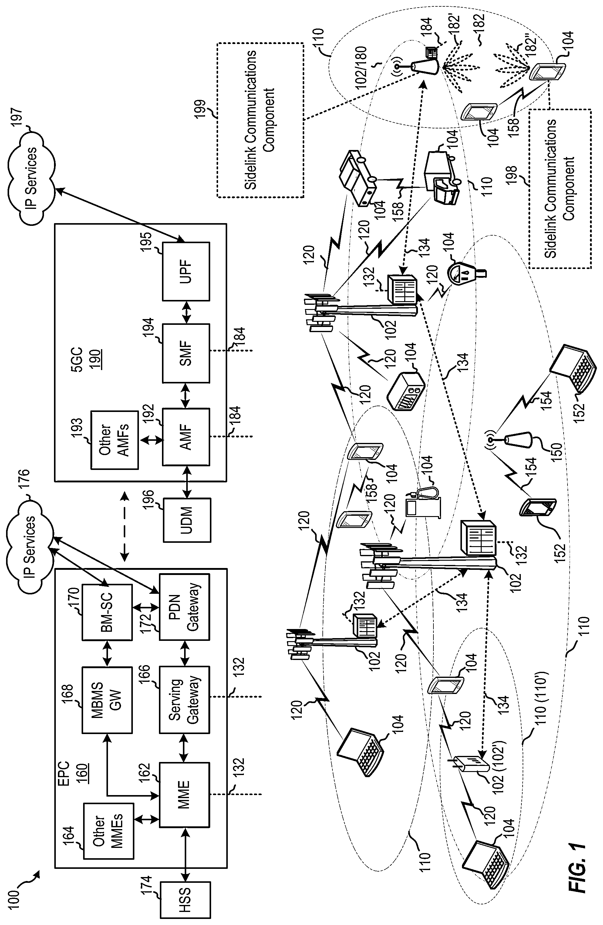Patent US12108371 Figure 1 – Sidelink slots without symbols for automatic gain control