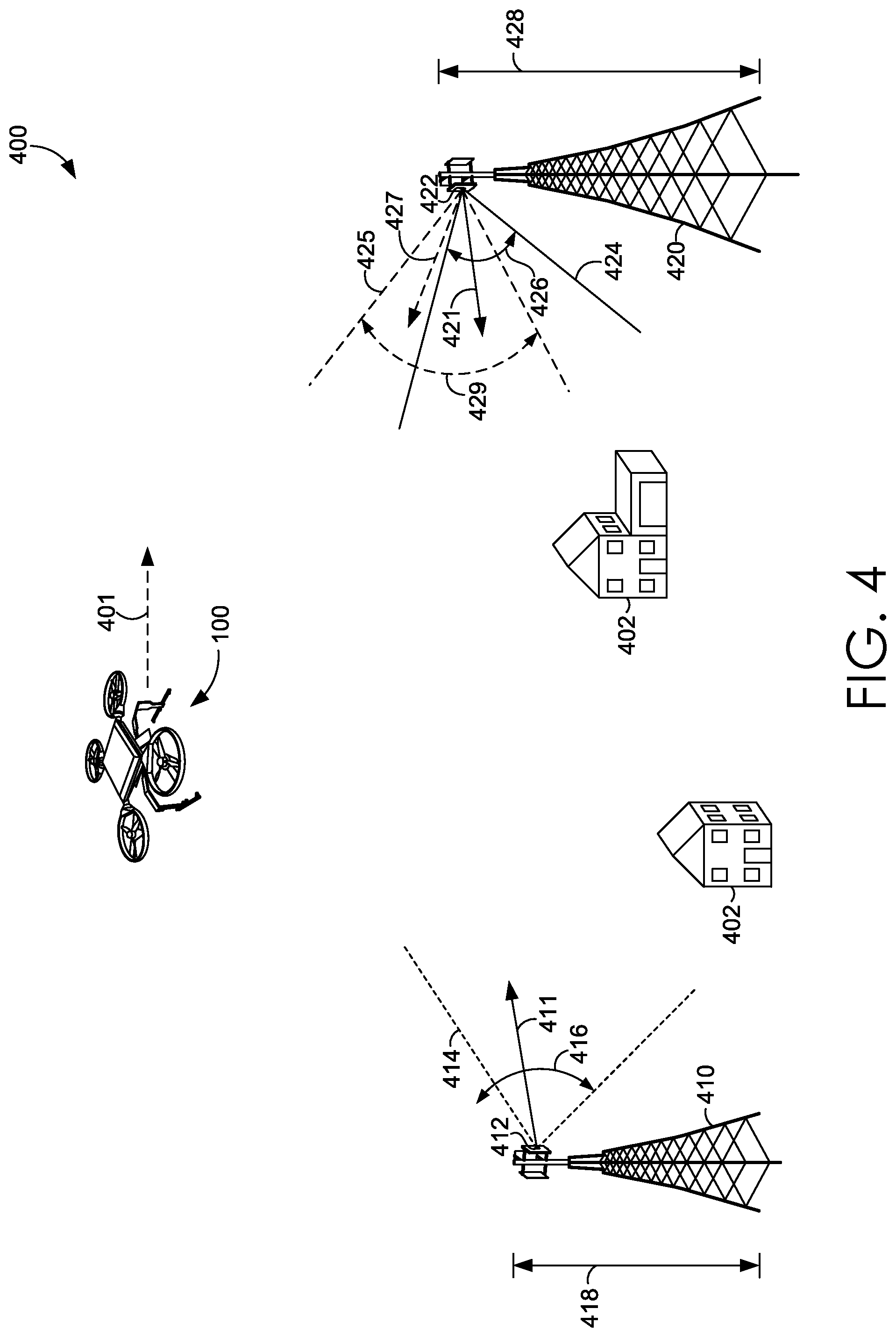 Patent US12108468 Figure 4 – Cell selection management for airborne mobile stations