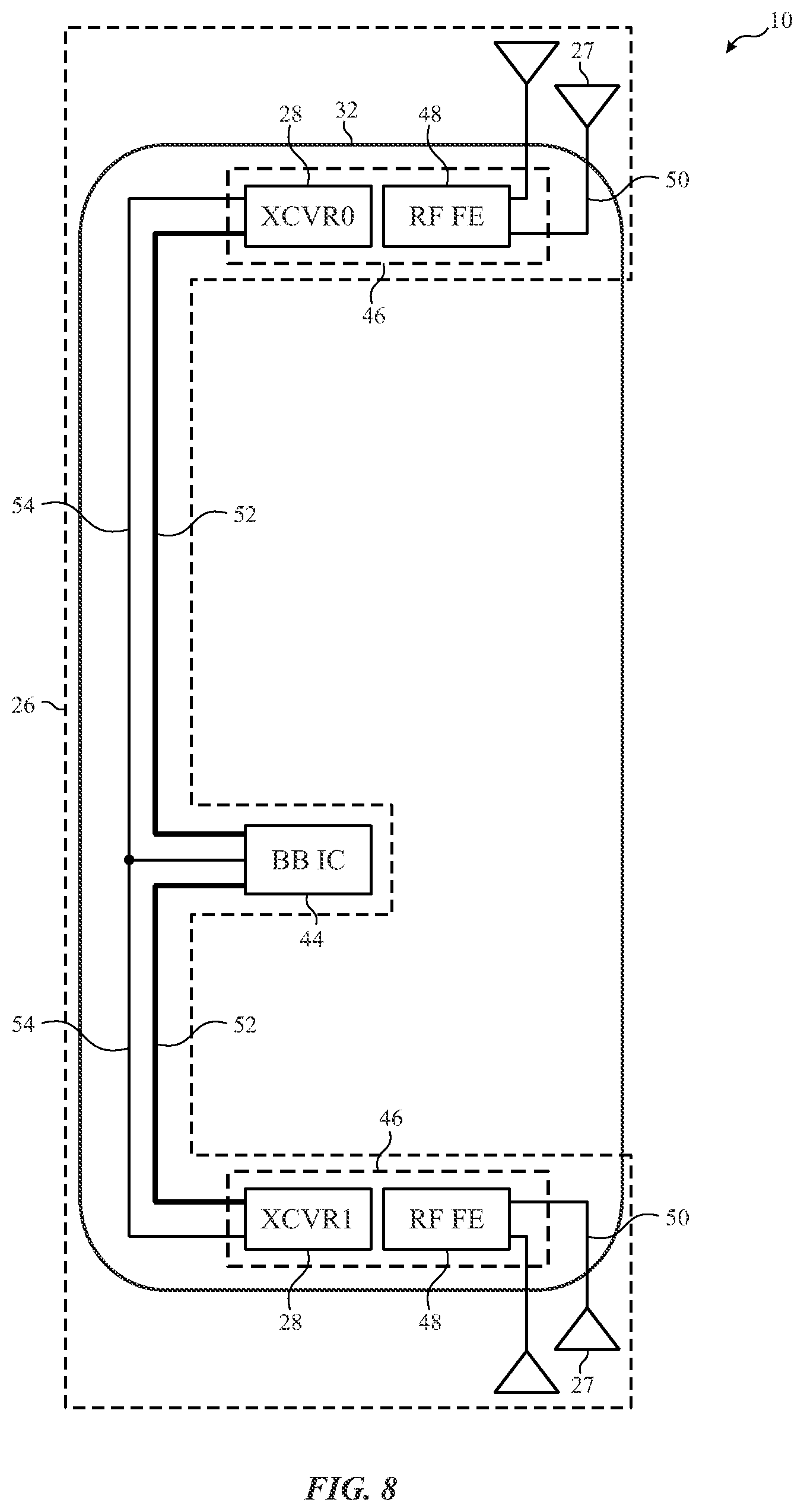Patent US12108496 Figure 6 – RF radiohead with optical interconnection to baseband processor