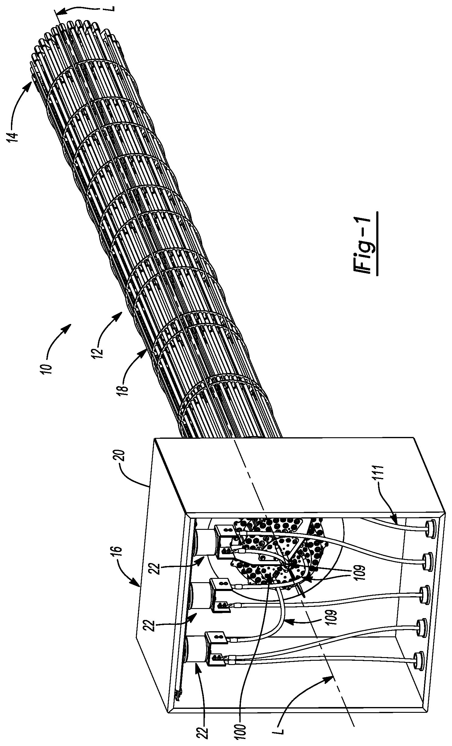 Patent US12108501 Figure 1 – Medium voltage bus system for electric circulation heaters