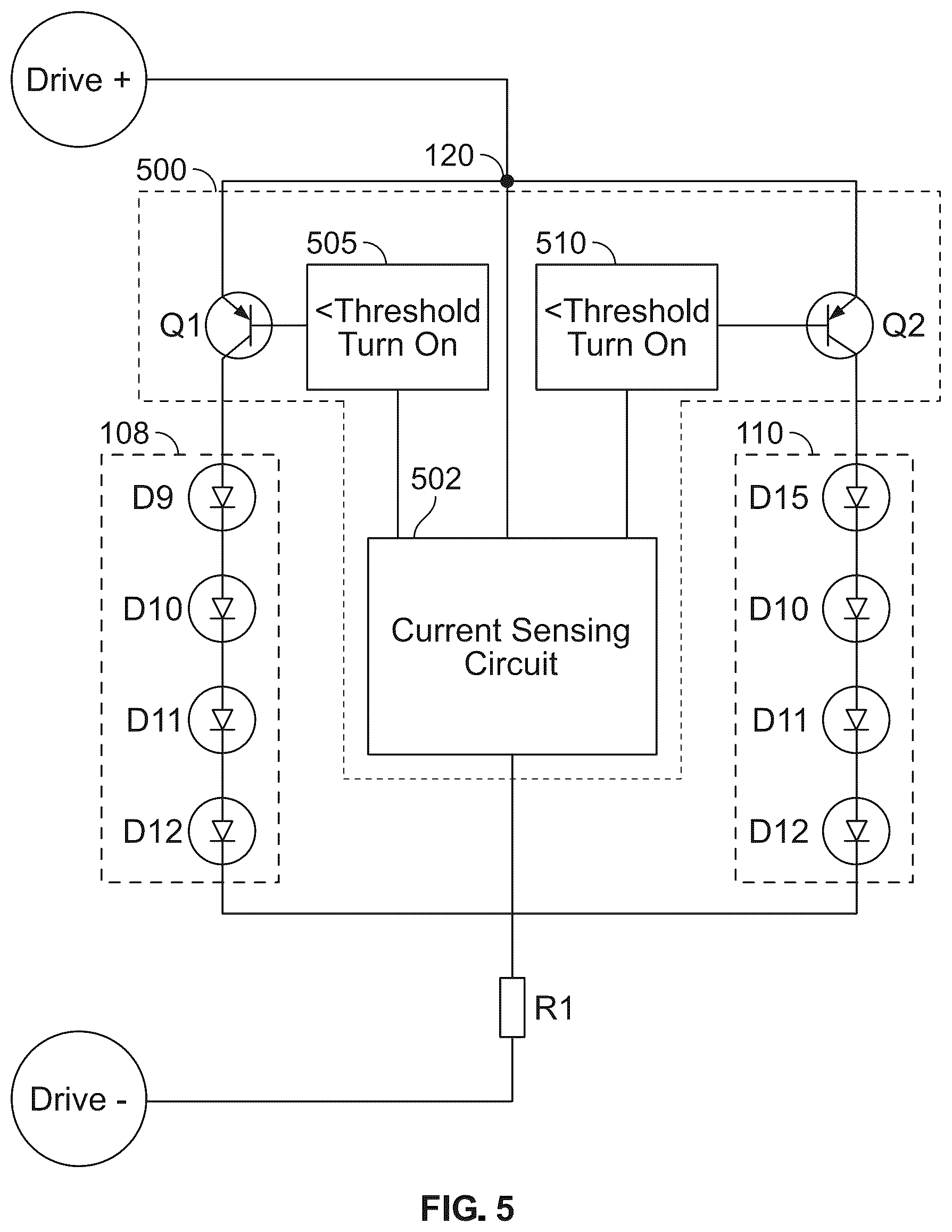 Patent US12108503 Figure 5 – Independent lighting control
